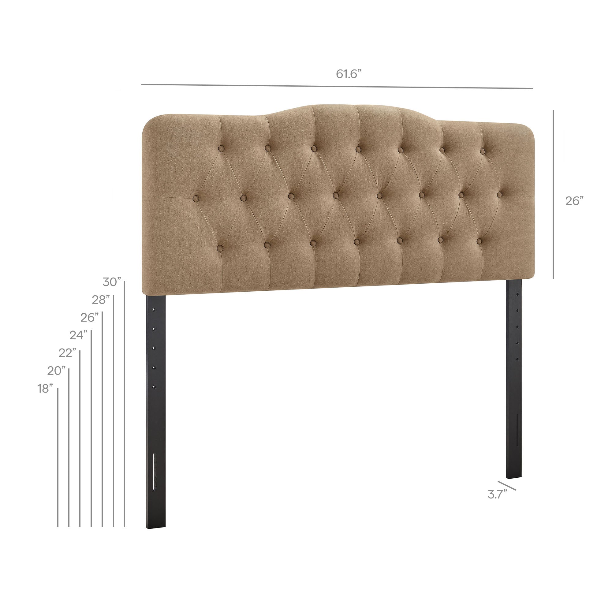 Annabel Upholstered Headboard - Cocoa