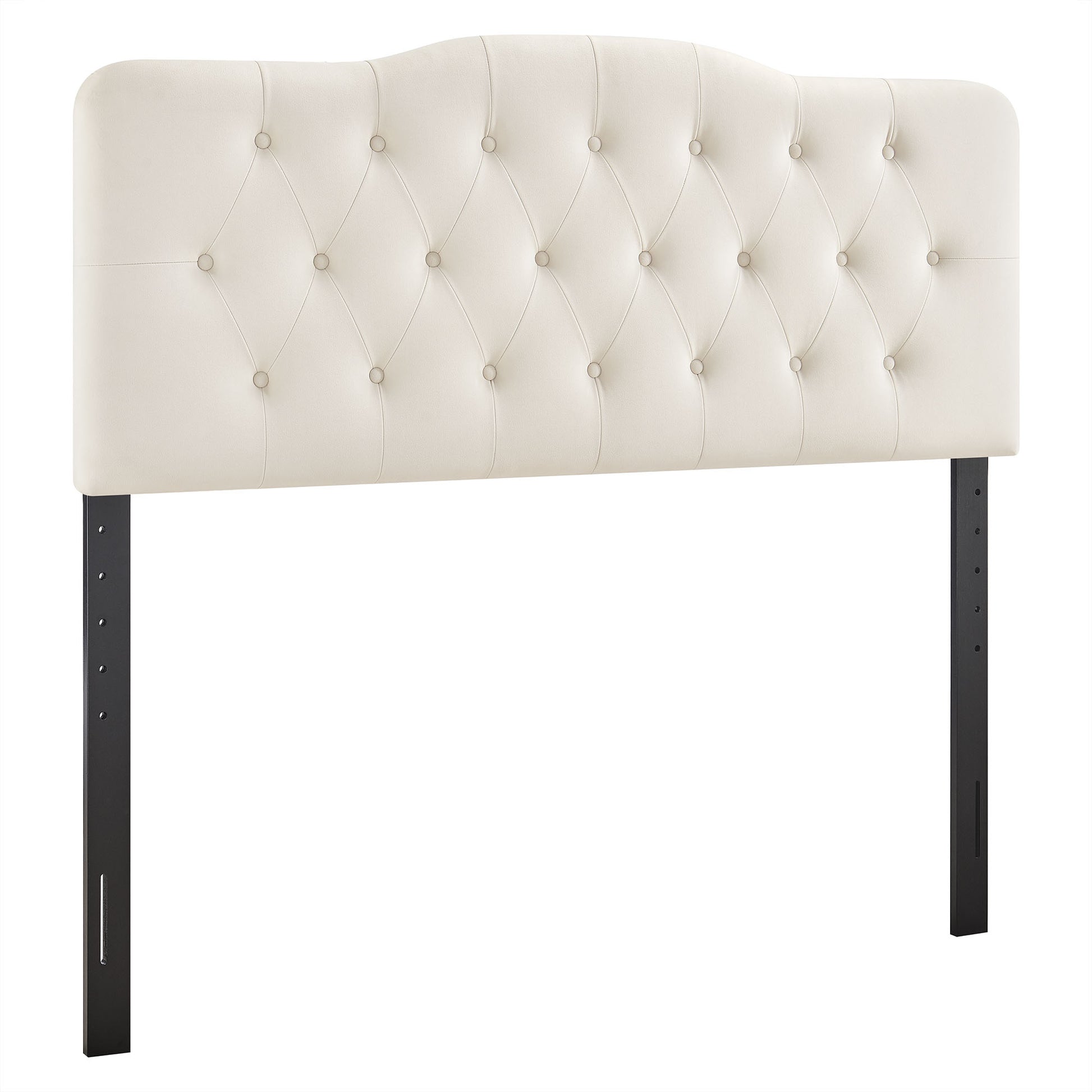 Annabel Stain-Resistant Performance Velvet King Headboard - Alabaster
