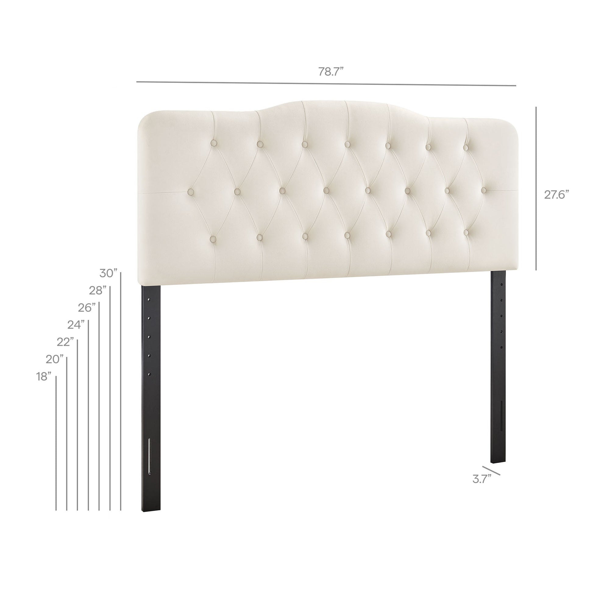 Annabel Stain-Resistant Performance Velvet King Headboard - Chocolate Brown