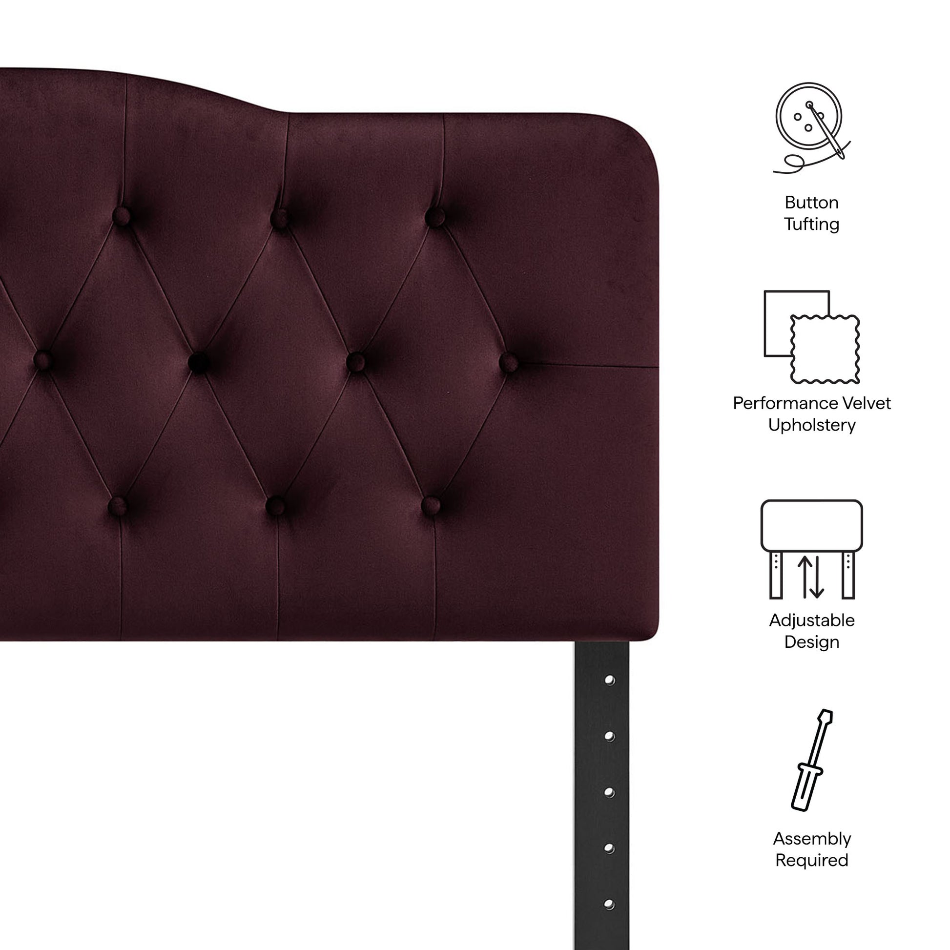Annabel Stain-Resistant Performance Velvet King Headboard