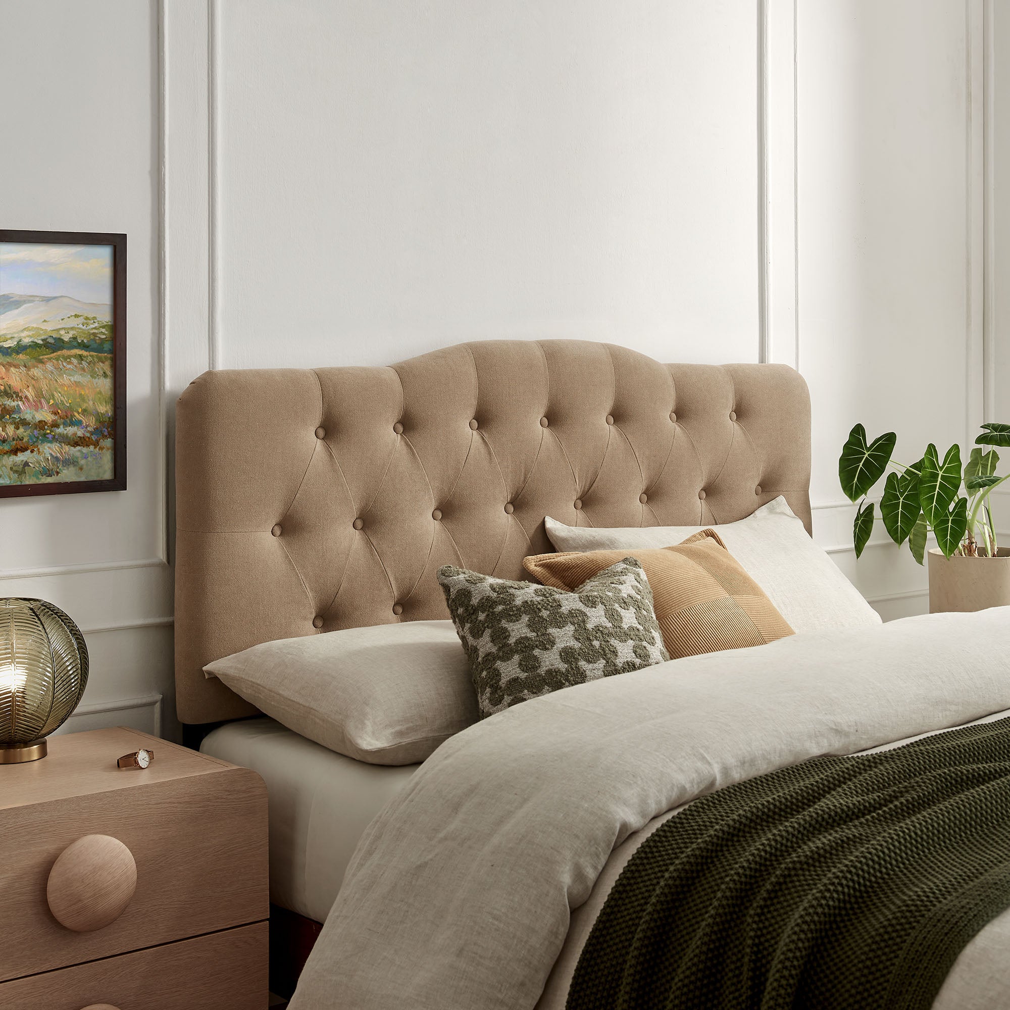 Annabel Premium Linen Blend King Headboard