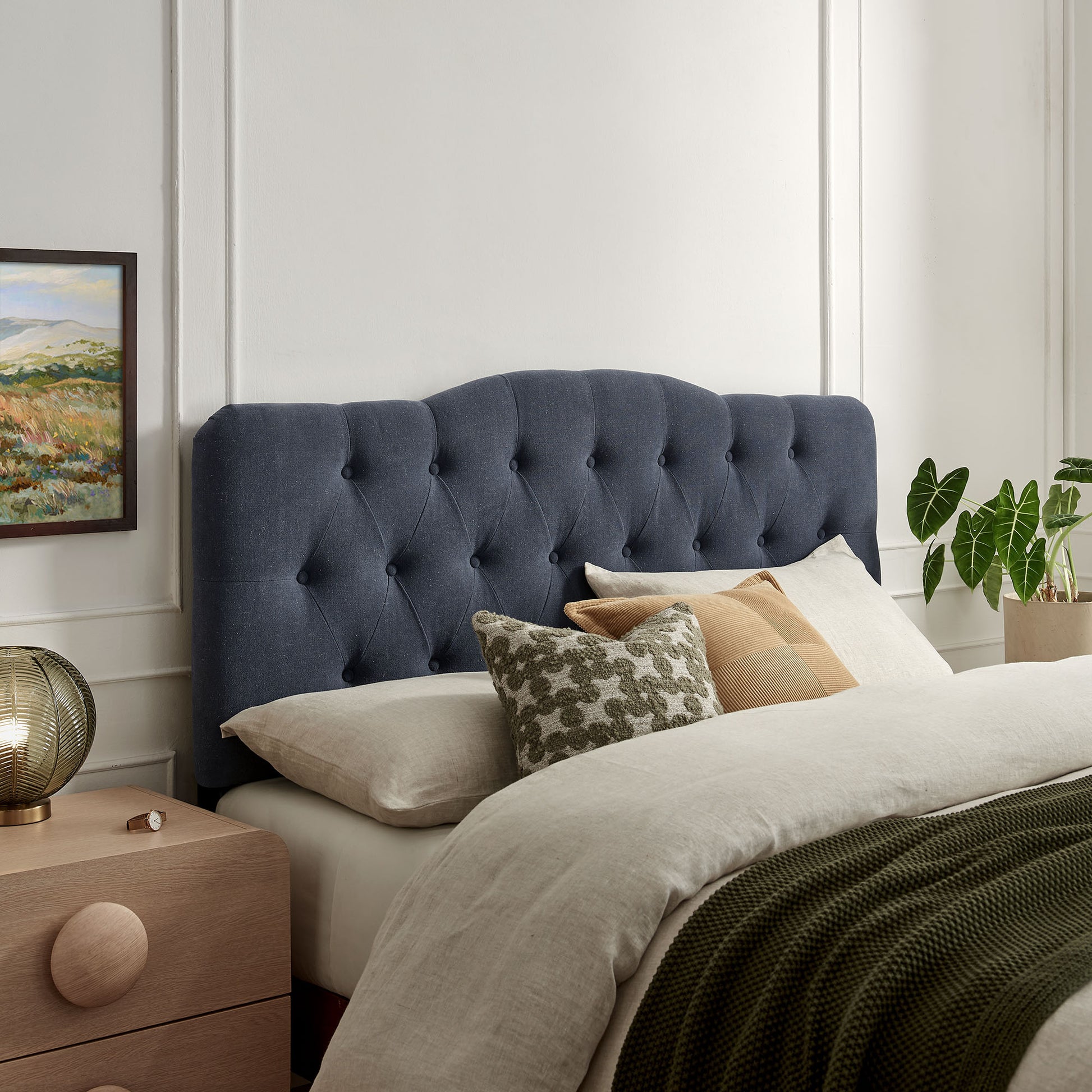 Annabel Premium Linen Blend King Headboard