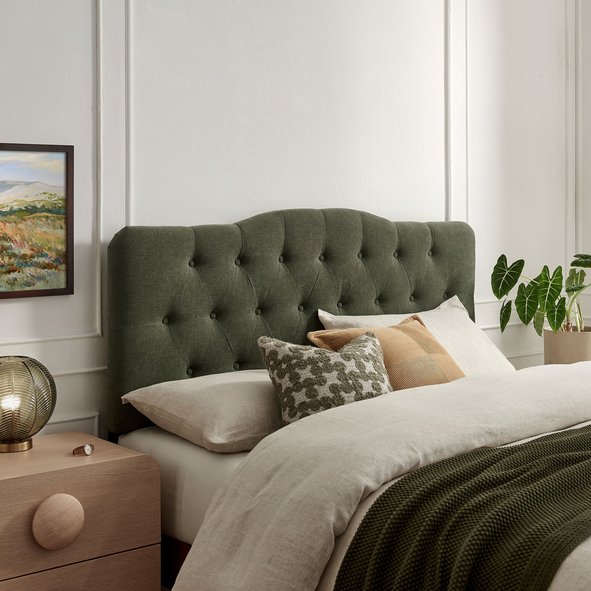 Annabel Premium Linen Blend King Headboard