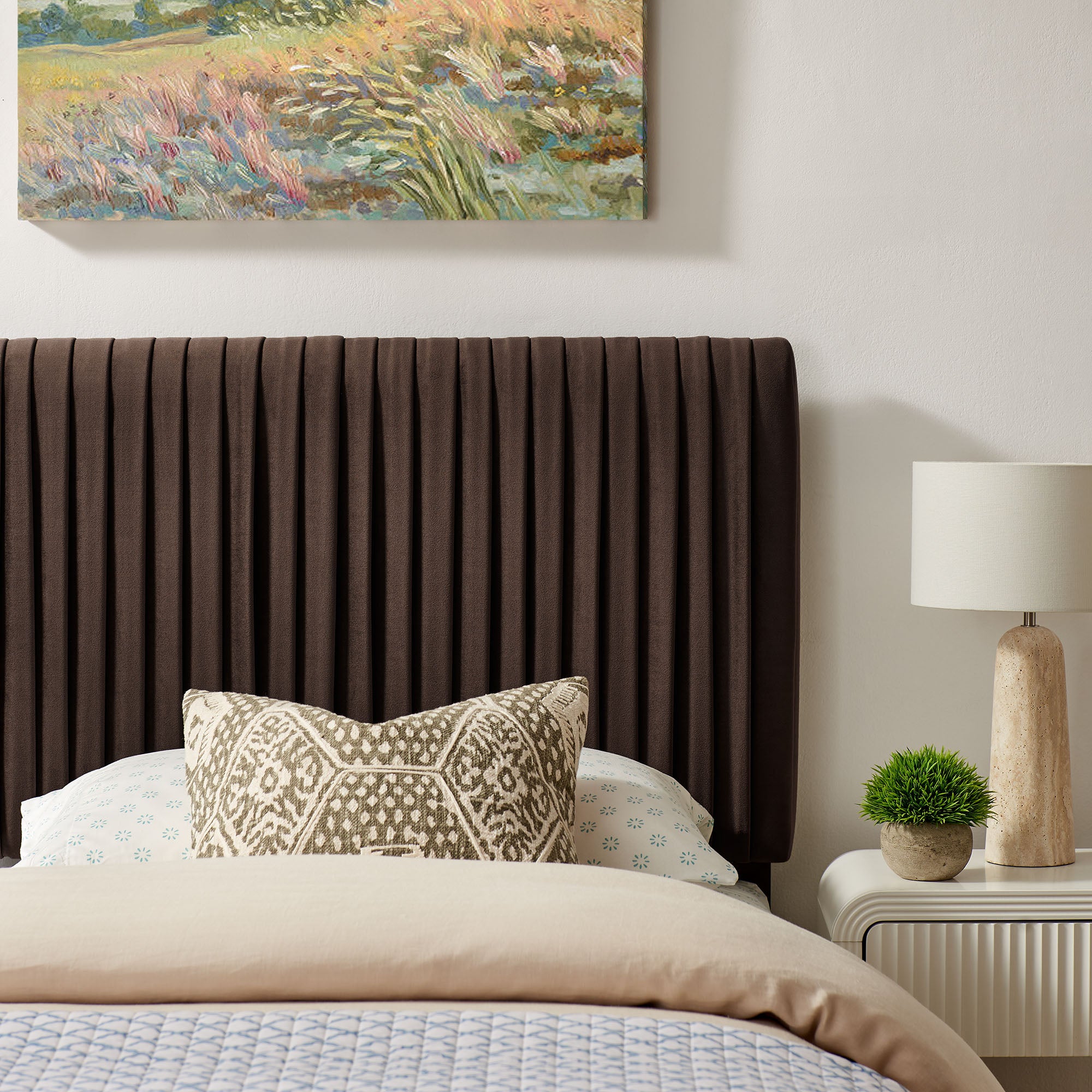 Eloise Stain-Resistant Performance Velvet Twin Headboard
