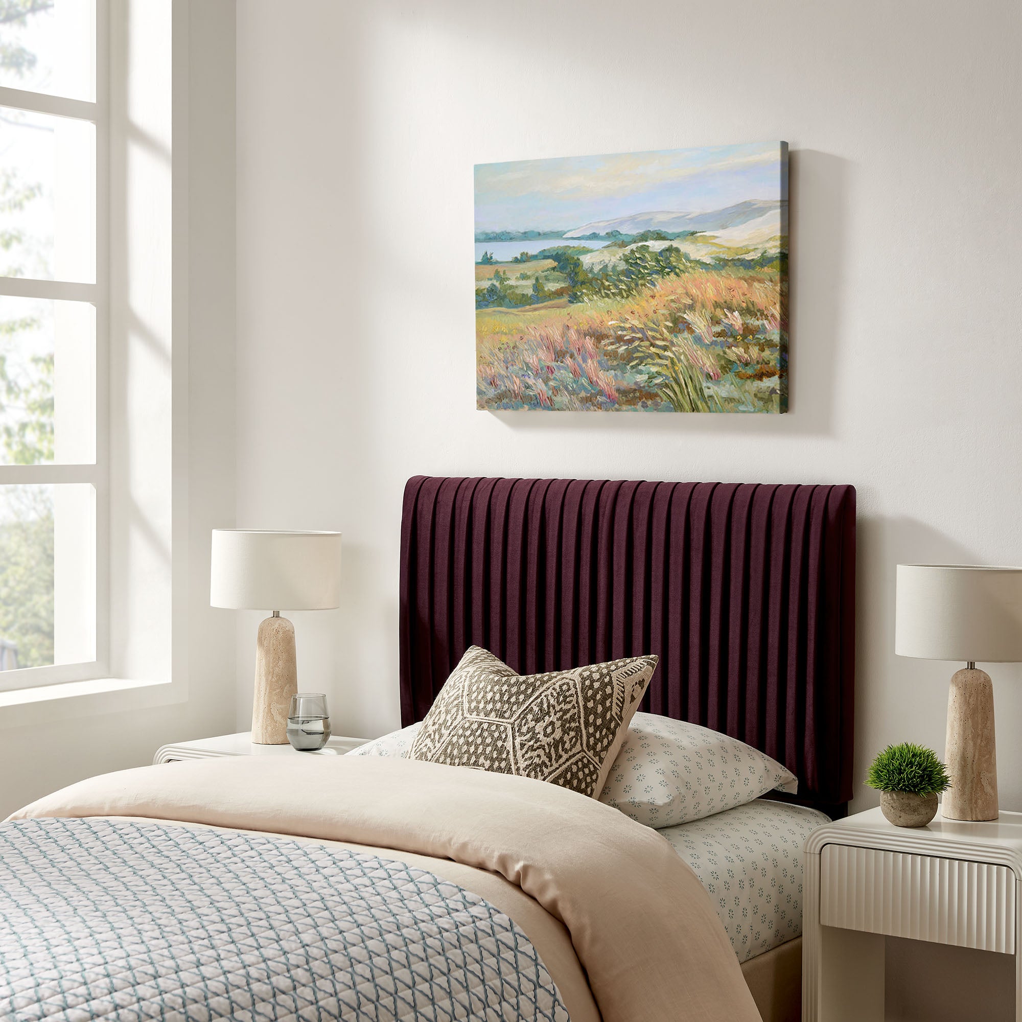 Eloise Stain-Resistant Performance Velvet Twin Headboard