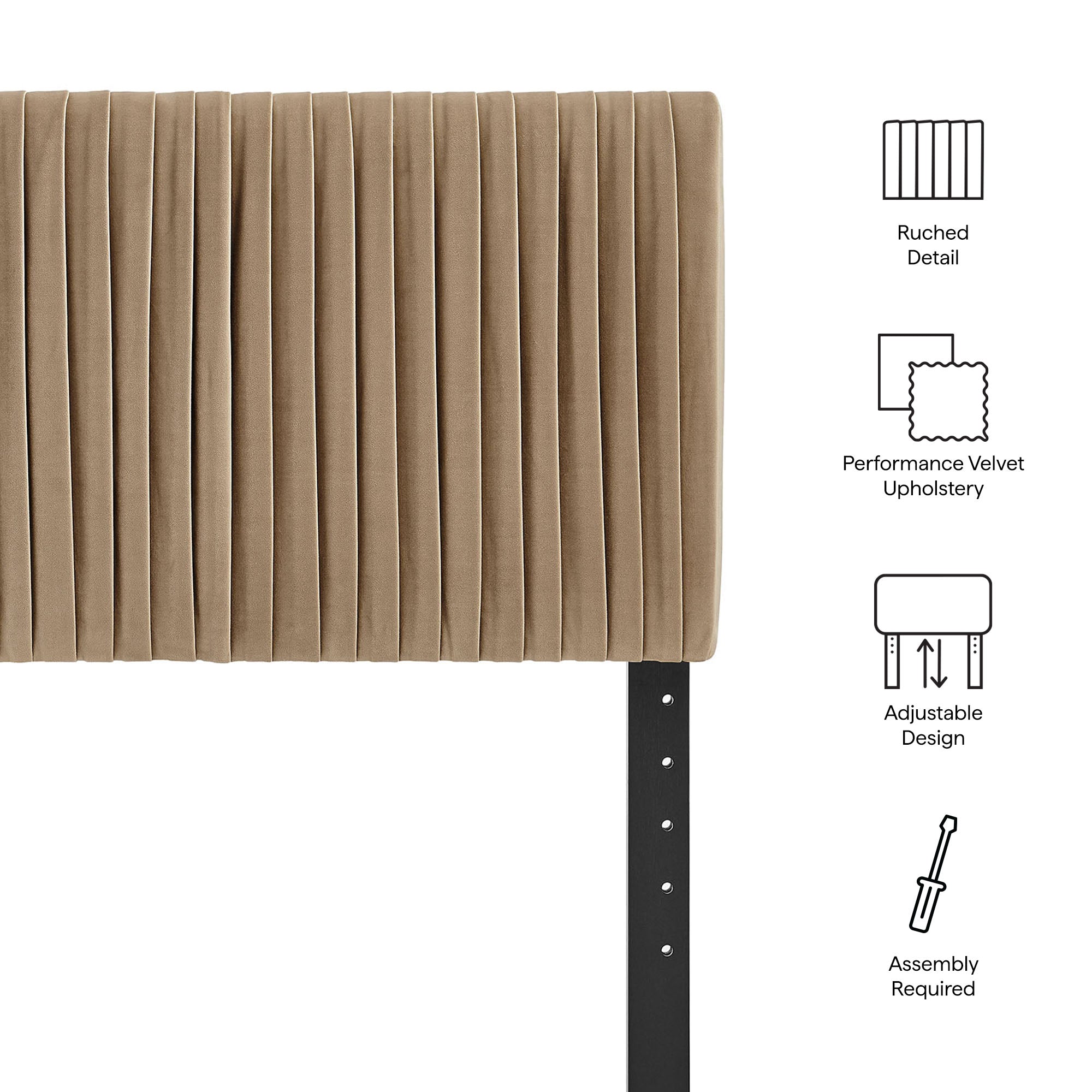 Eloise Stain-Resistant Performance Velvet Twin Headboard