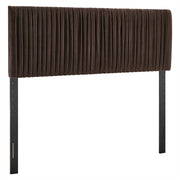 Eloise Stain-Resistant Performance Velvet Full Headboard - Chocolate Brown