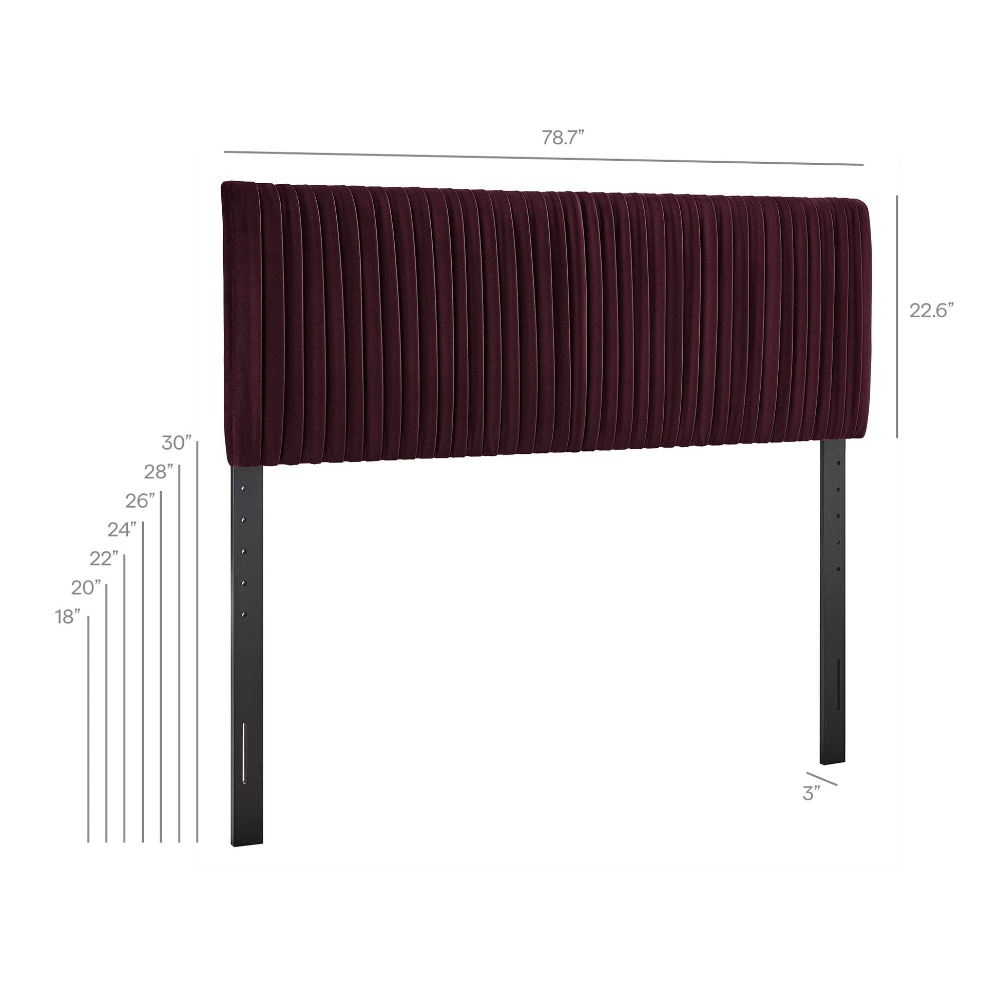 Eloise Stain-Resistant Performance Velvet King Headboard