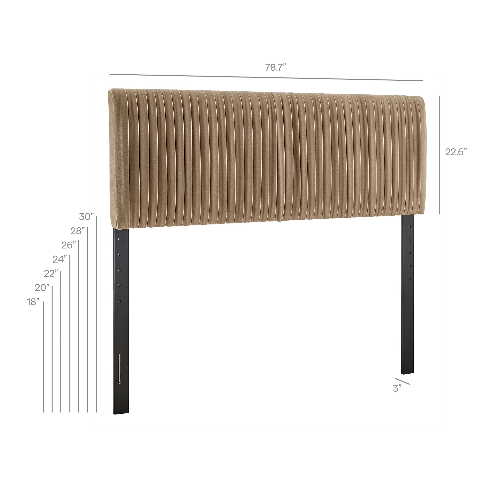 Eloise Stain-Resistant Performance Velvet King Headboard