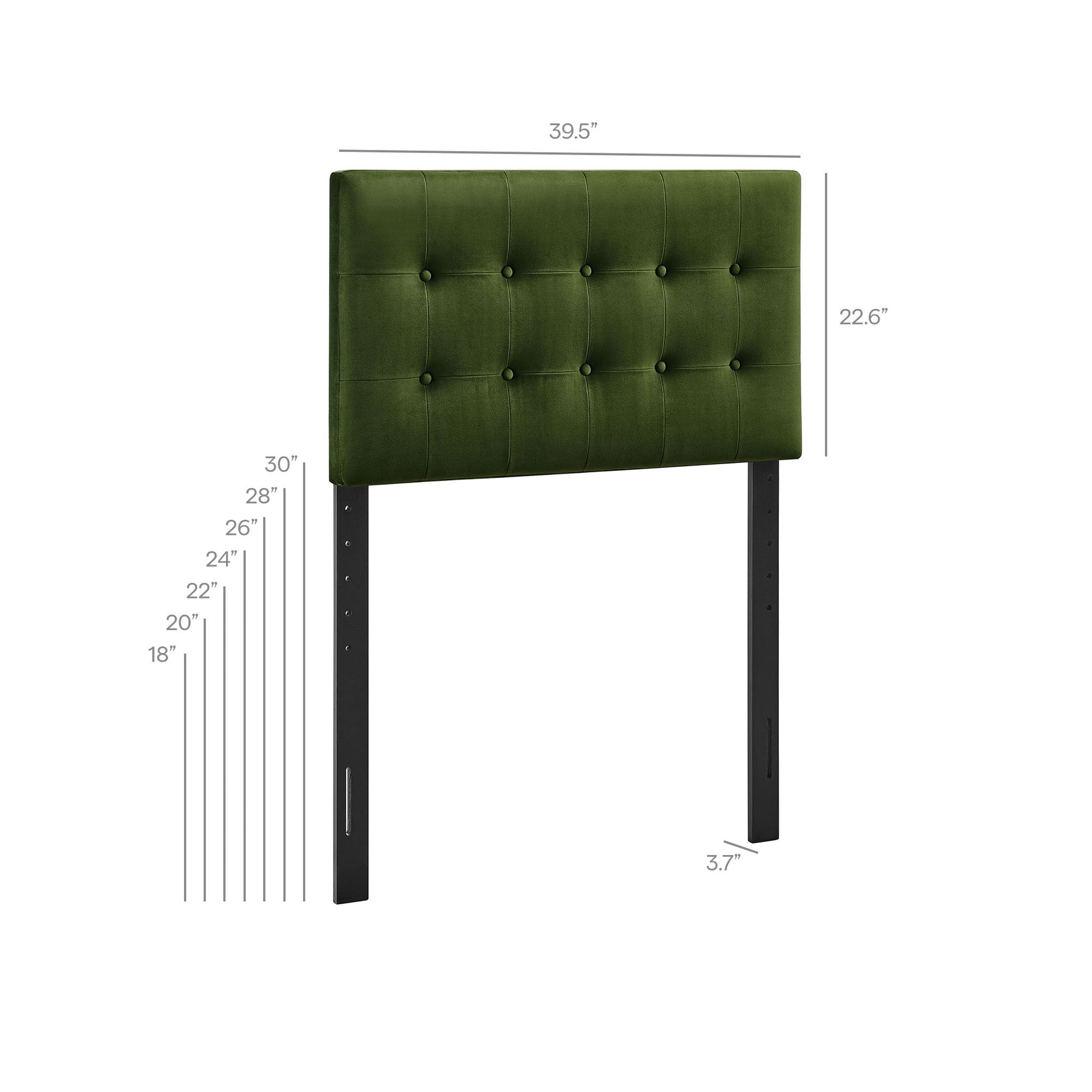 Emily Stain-Resistant Performance Velvet Twin Size Headboard