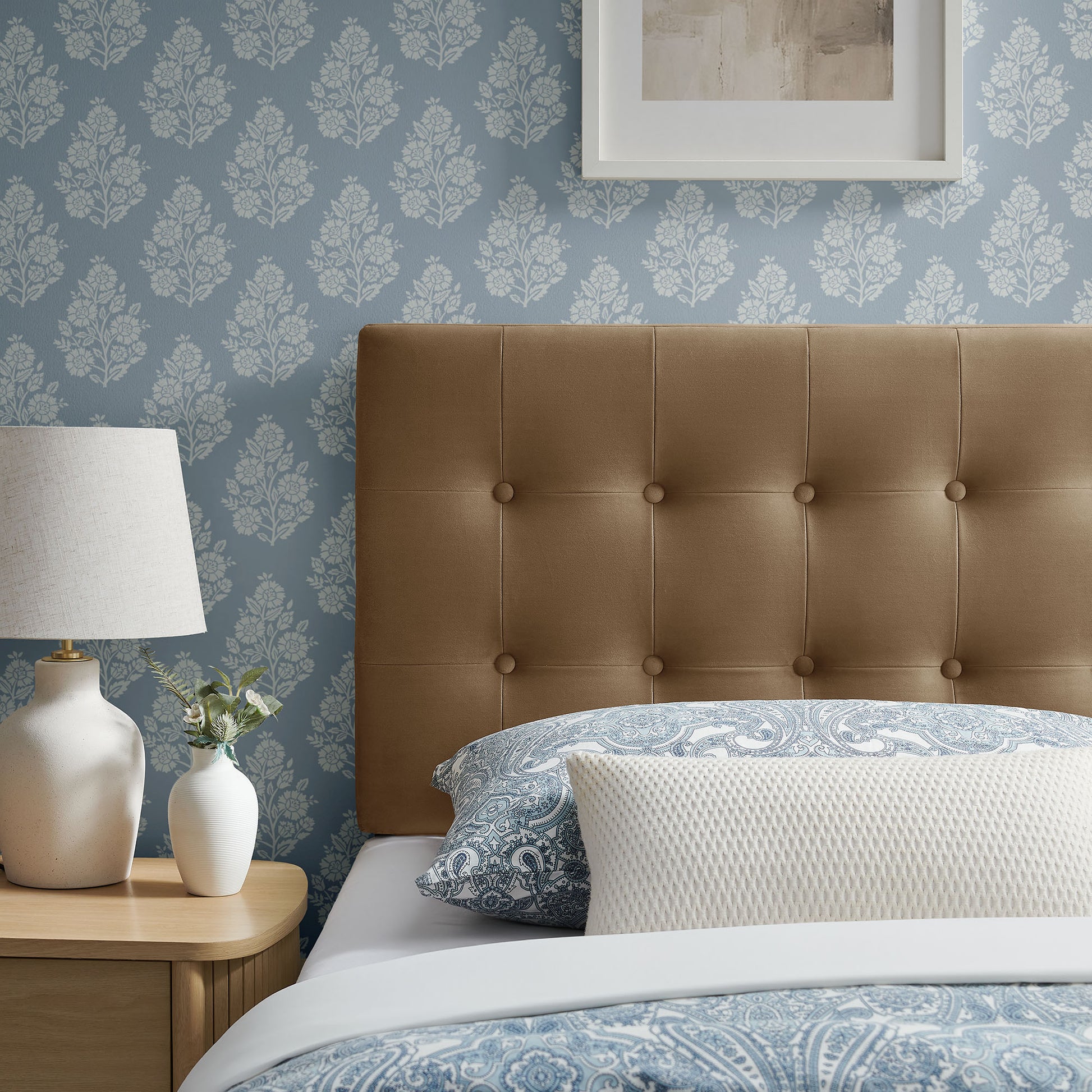 Emily Stain-Resistant Performance Velvet Twin Size Headboard