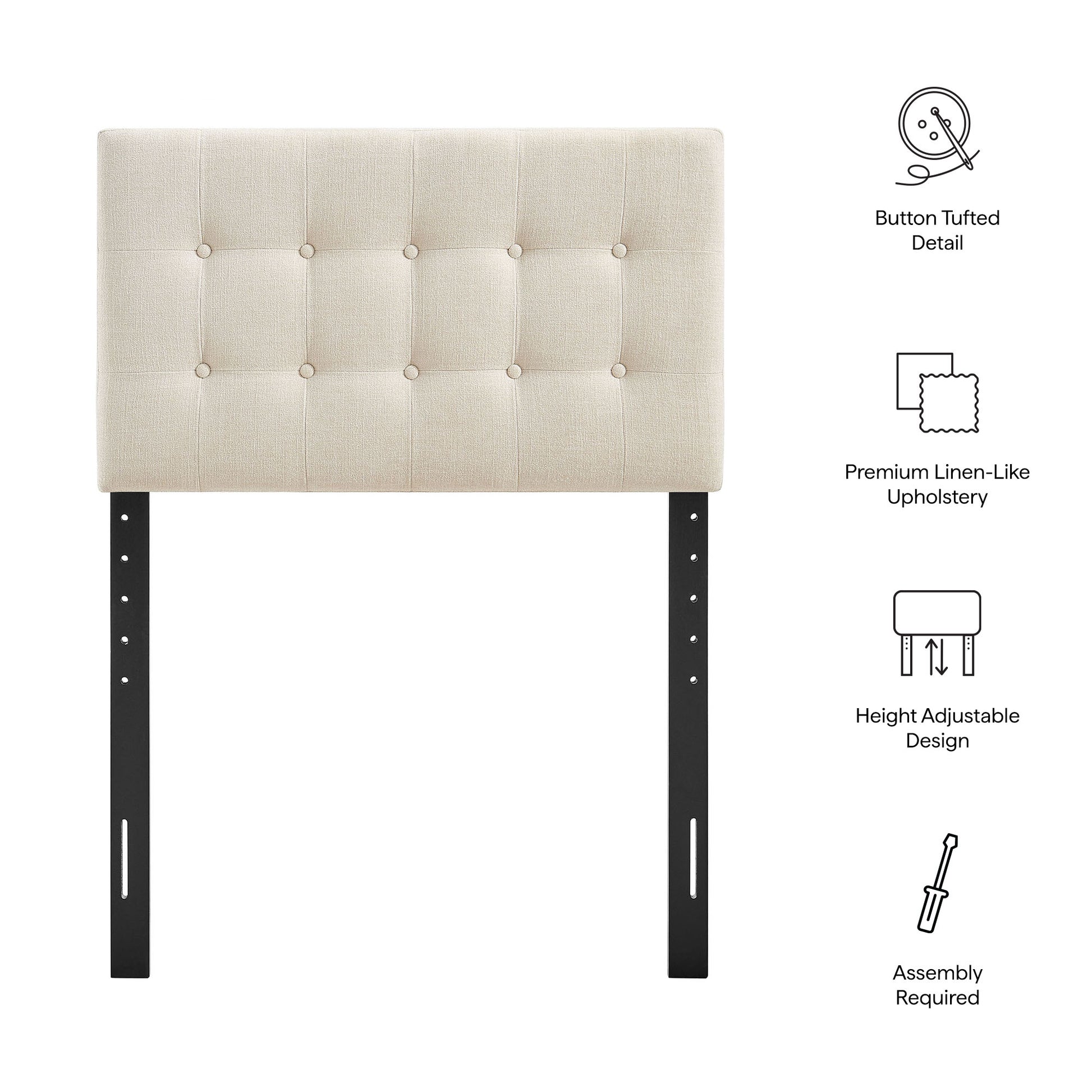 Emily Upholstered Fabric Headboard