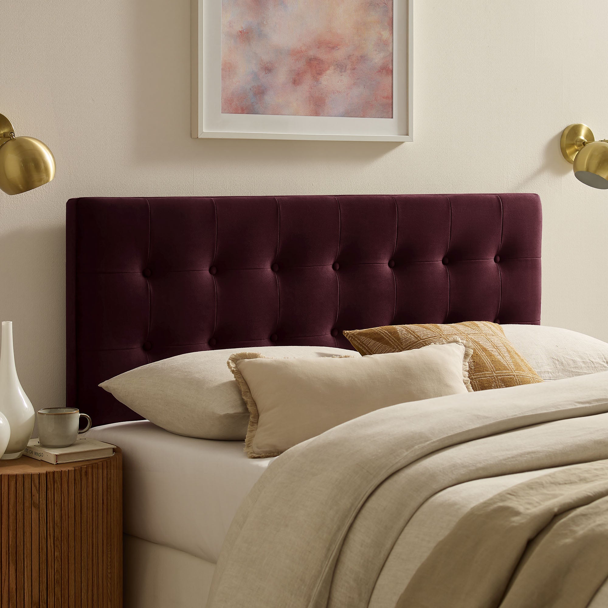 Emily Stain-Resistant Performance Velvet Full Size Headboard