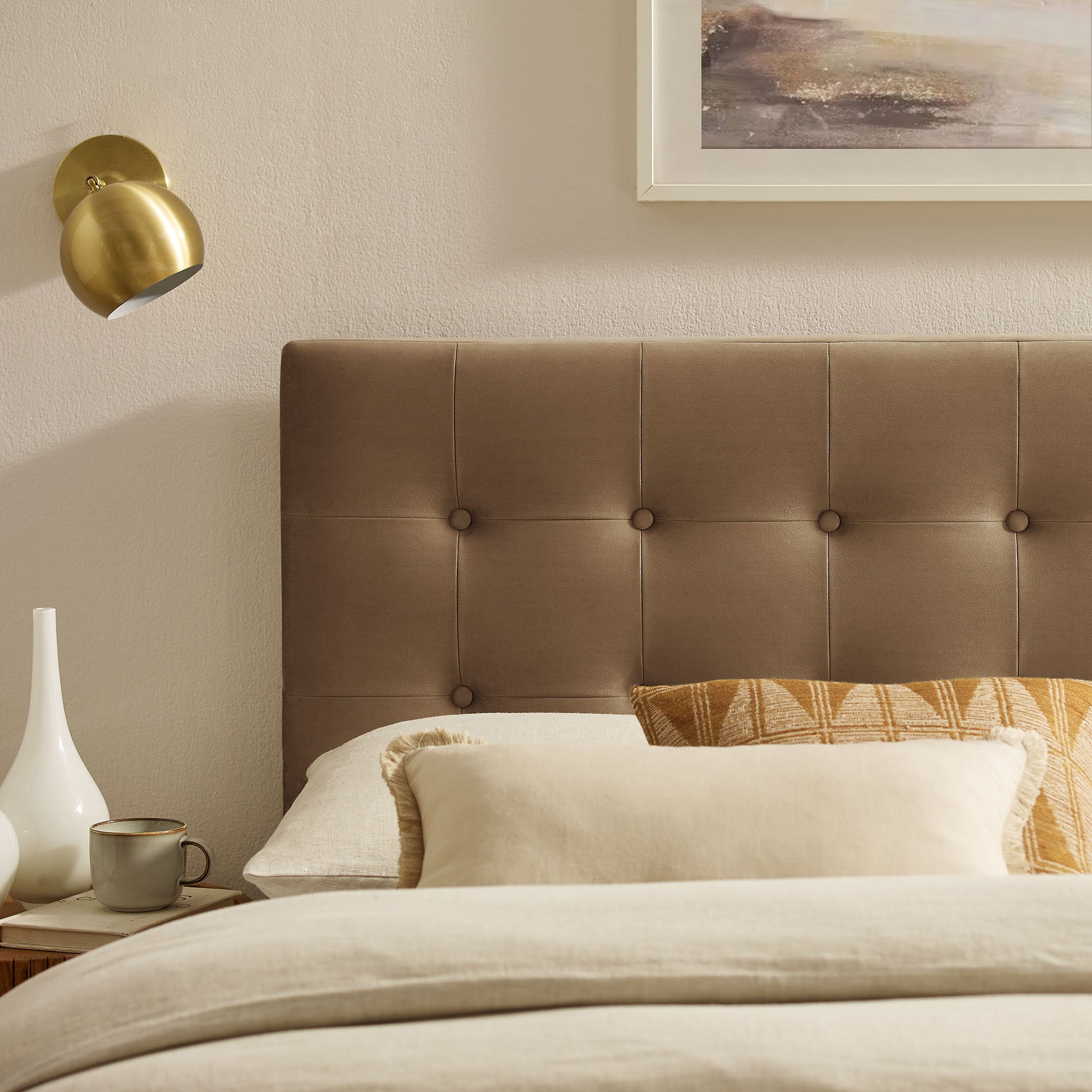 Emily Stain-Resistant Performance Velvet Full Size Headboard
