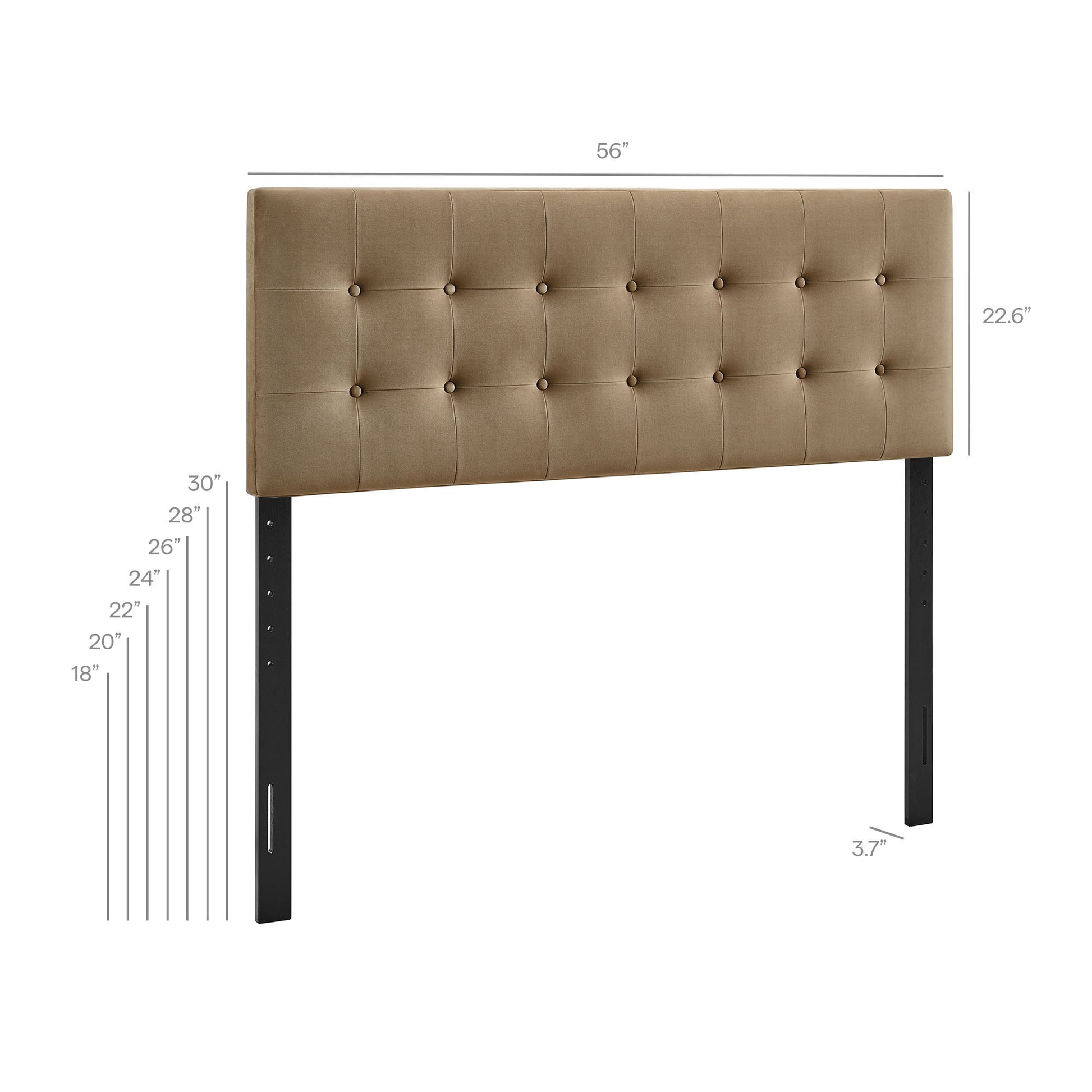 Emily Stain-Resistant Performance Velvet Full Size Headboard