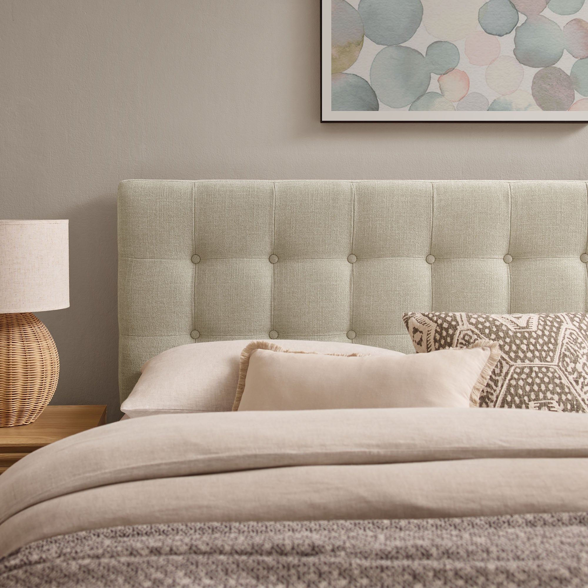 Emily Fabric Upholstered Full Size Headboard
