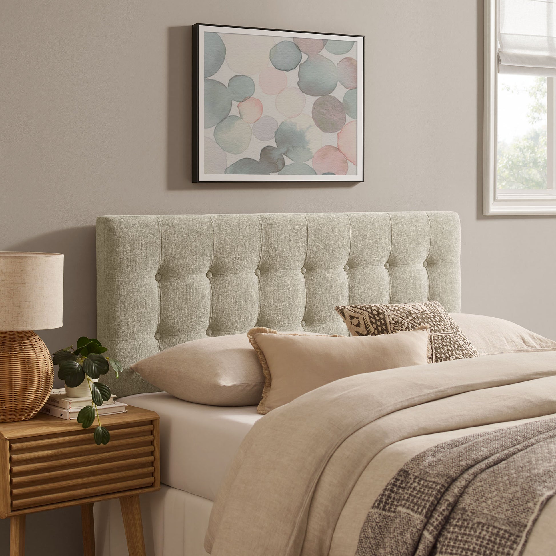 Emily Fabric Upholstered Full Size Headboard