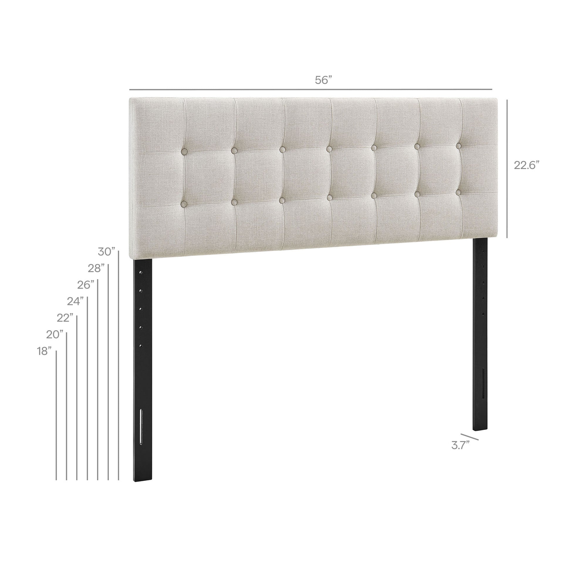 Emily Fabric Upholstered Full Size Headboard