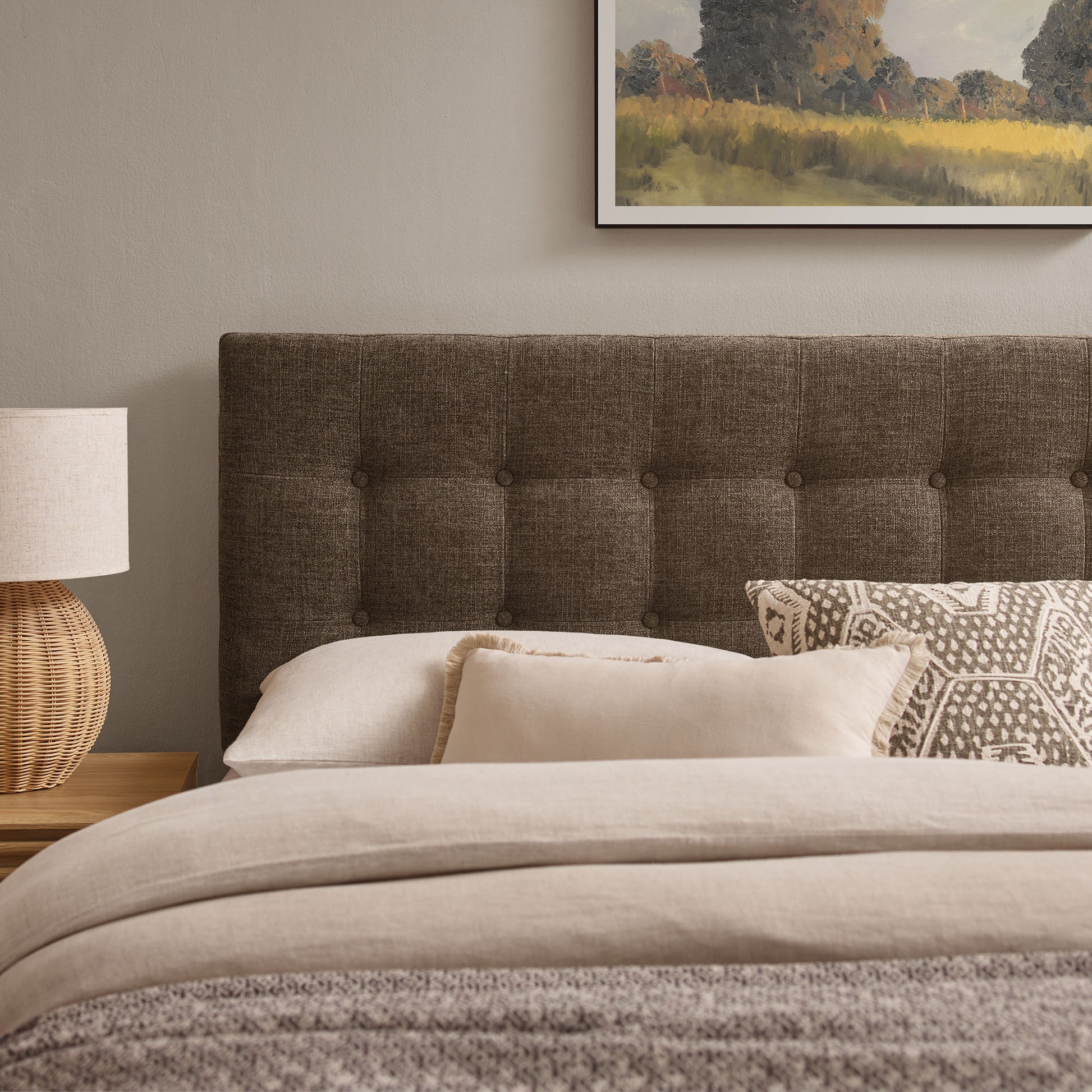 Emily Fabric Upholstered Full Size Headboard