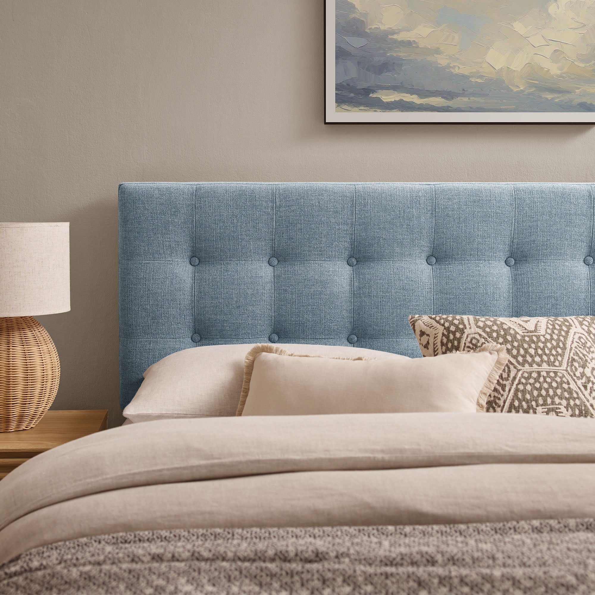 Emily Fabric Upholstered Full Size Headboard