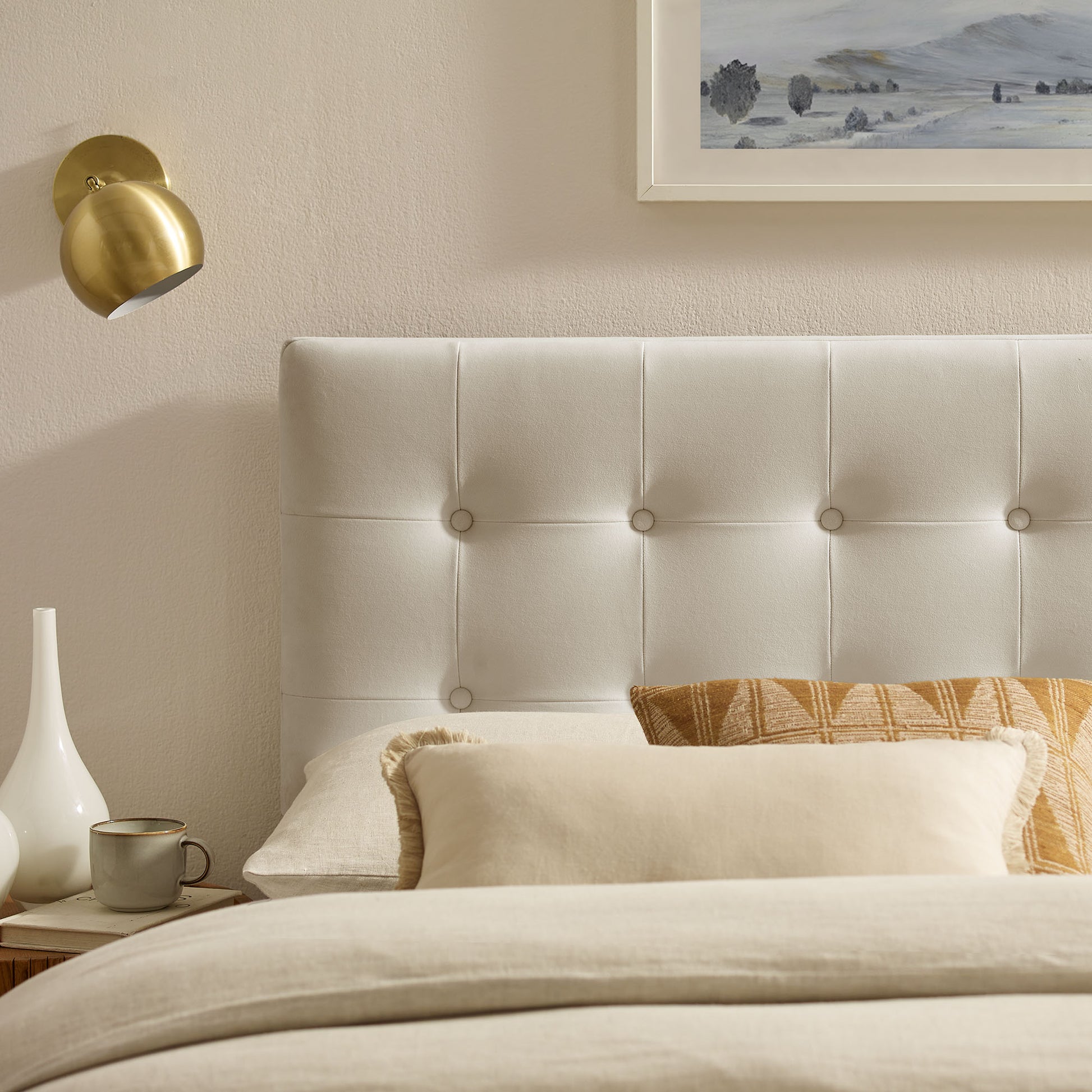 Emily Stain-Resistant Performance Velvet Queen Size Headboard