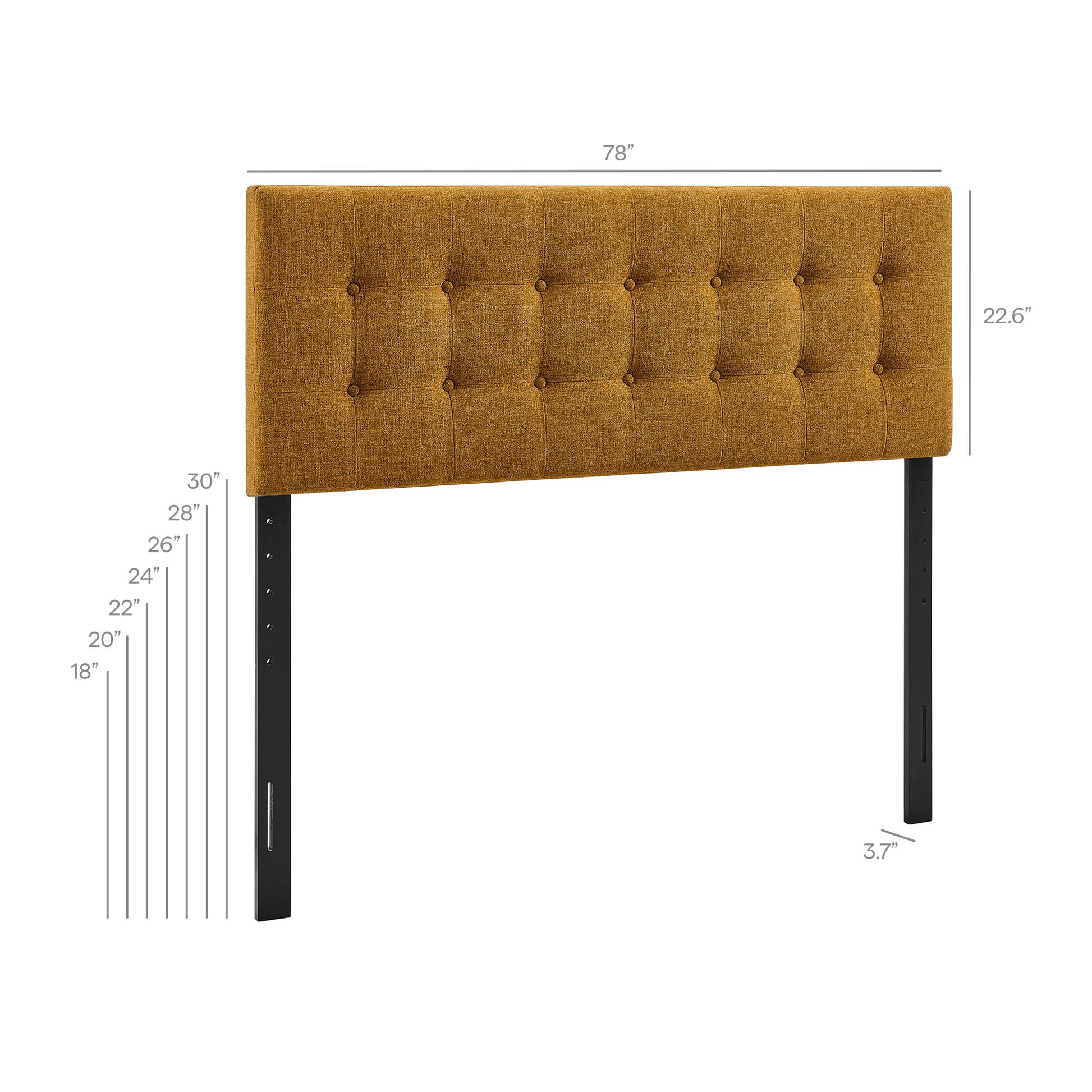 Emily Fabric Upholstered King Size Headboard - Foliage