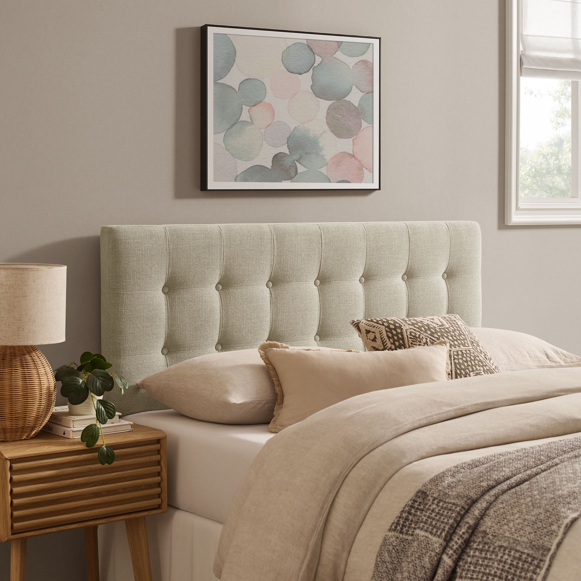 Emily Fabric Upholstered King Size Headboard
