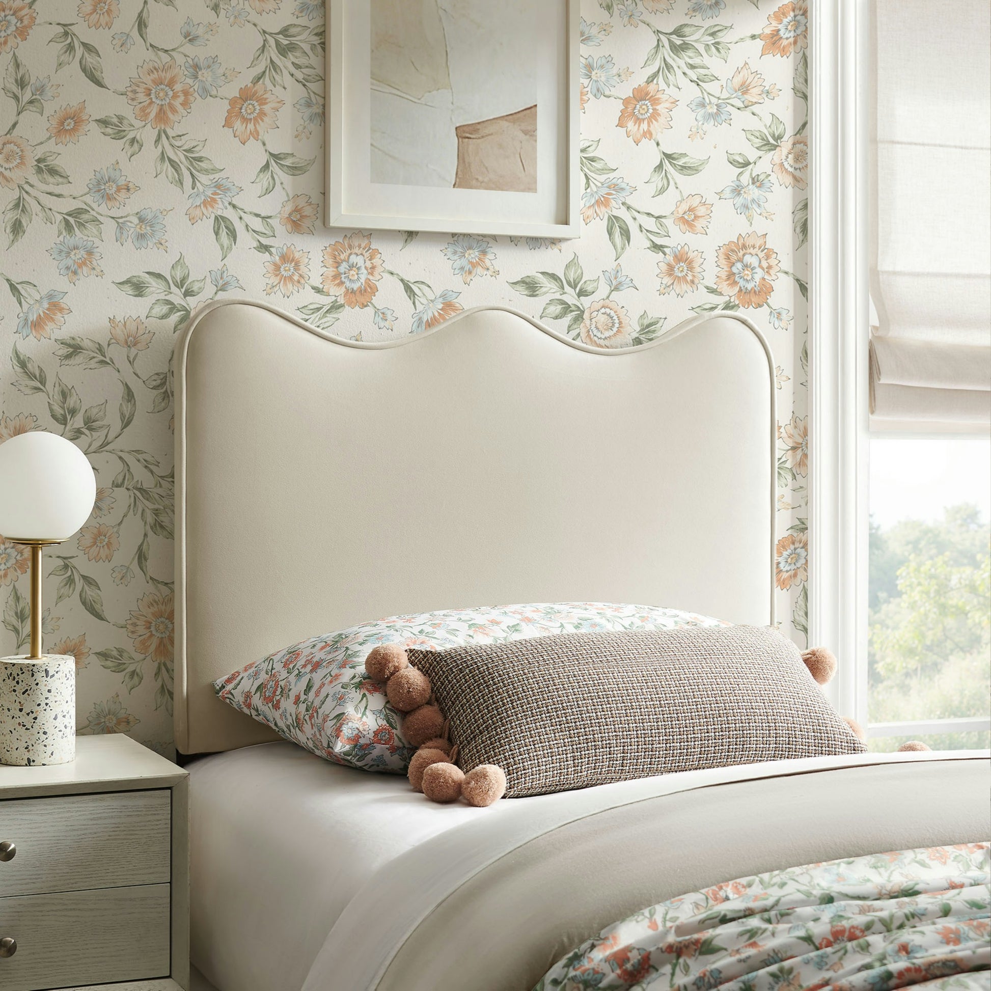 Athena Upholstered Headboard - Rust