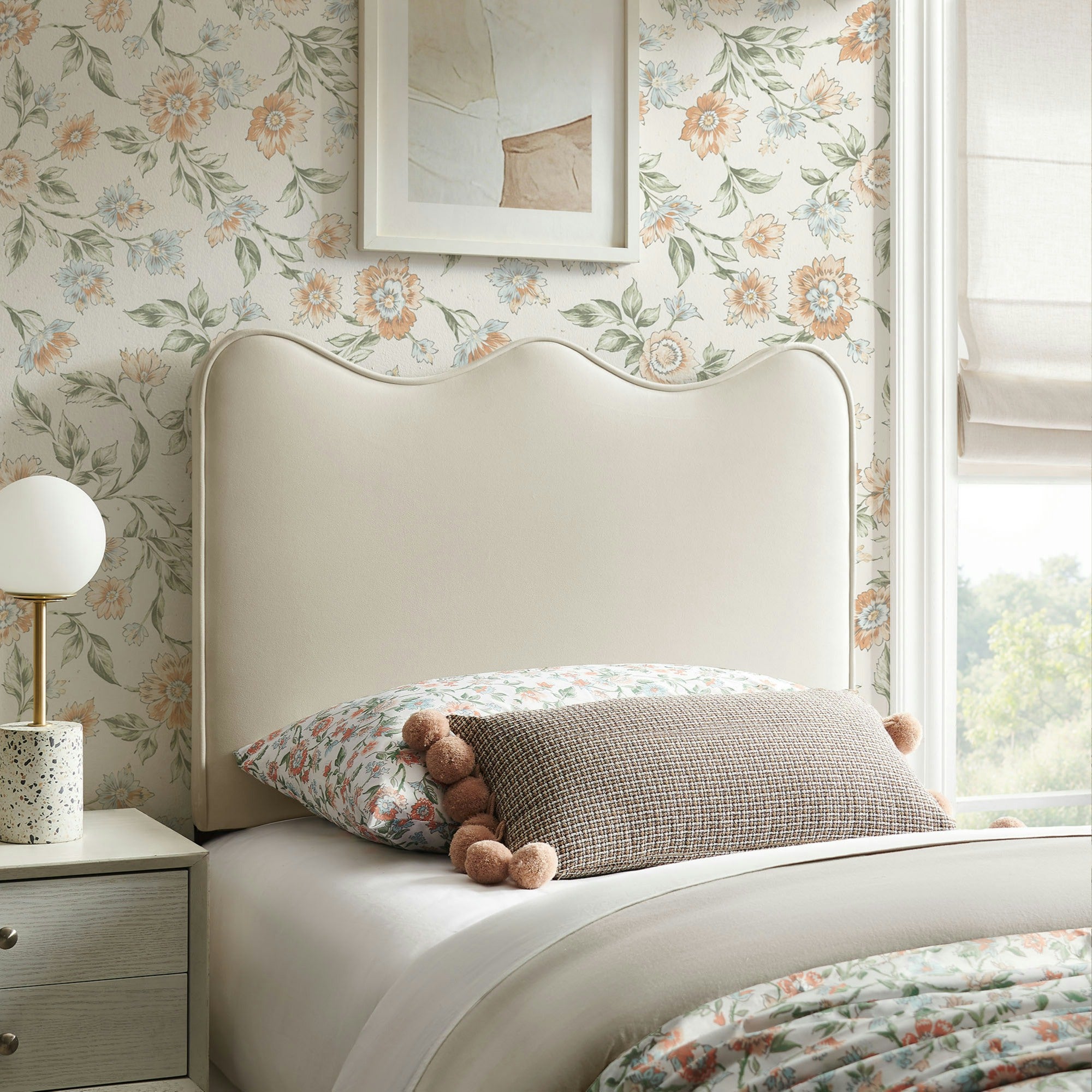 Athena Upholstered Headboard - Rust