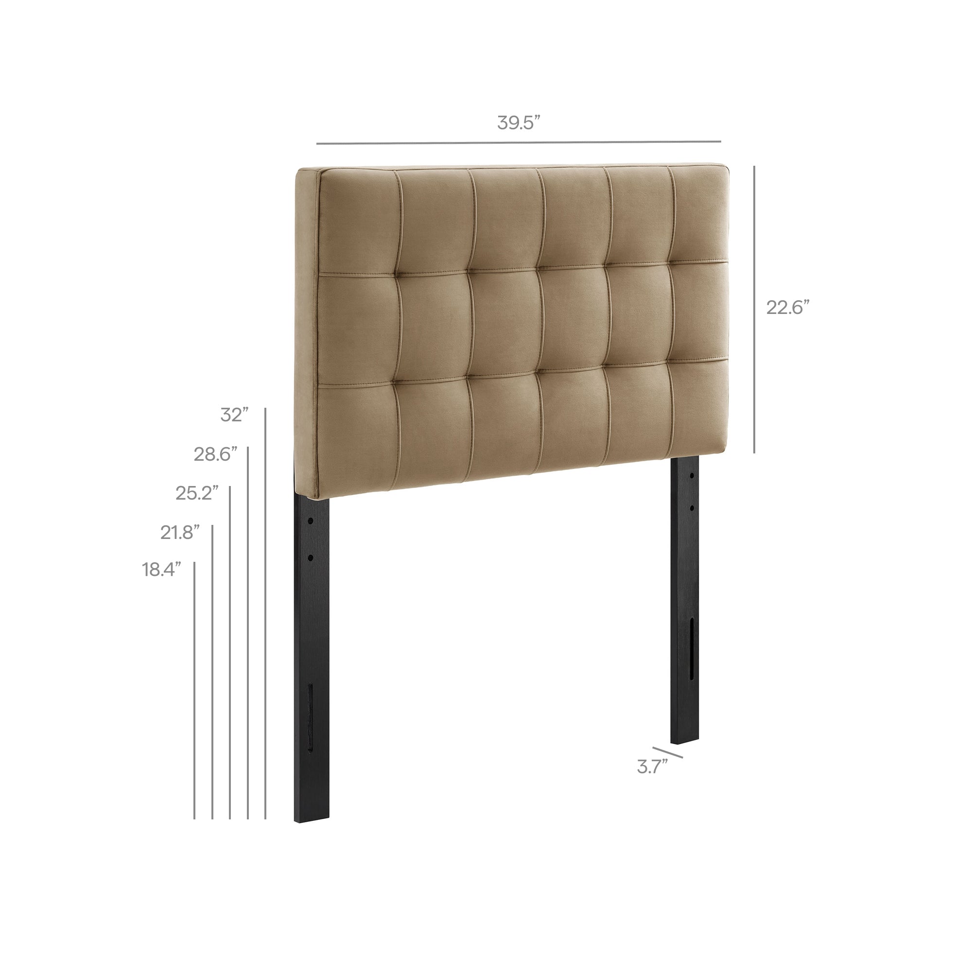 Lily Stain-Resistant Performance Velvet Twin Size Headboard