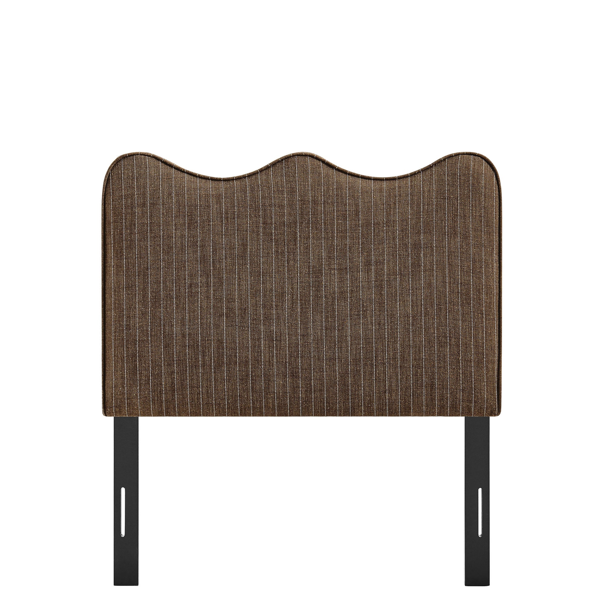 Athena Striped Fabric Upholstered Twin Size Headboard