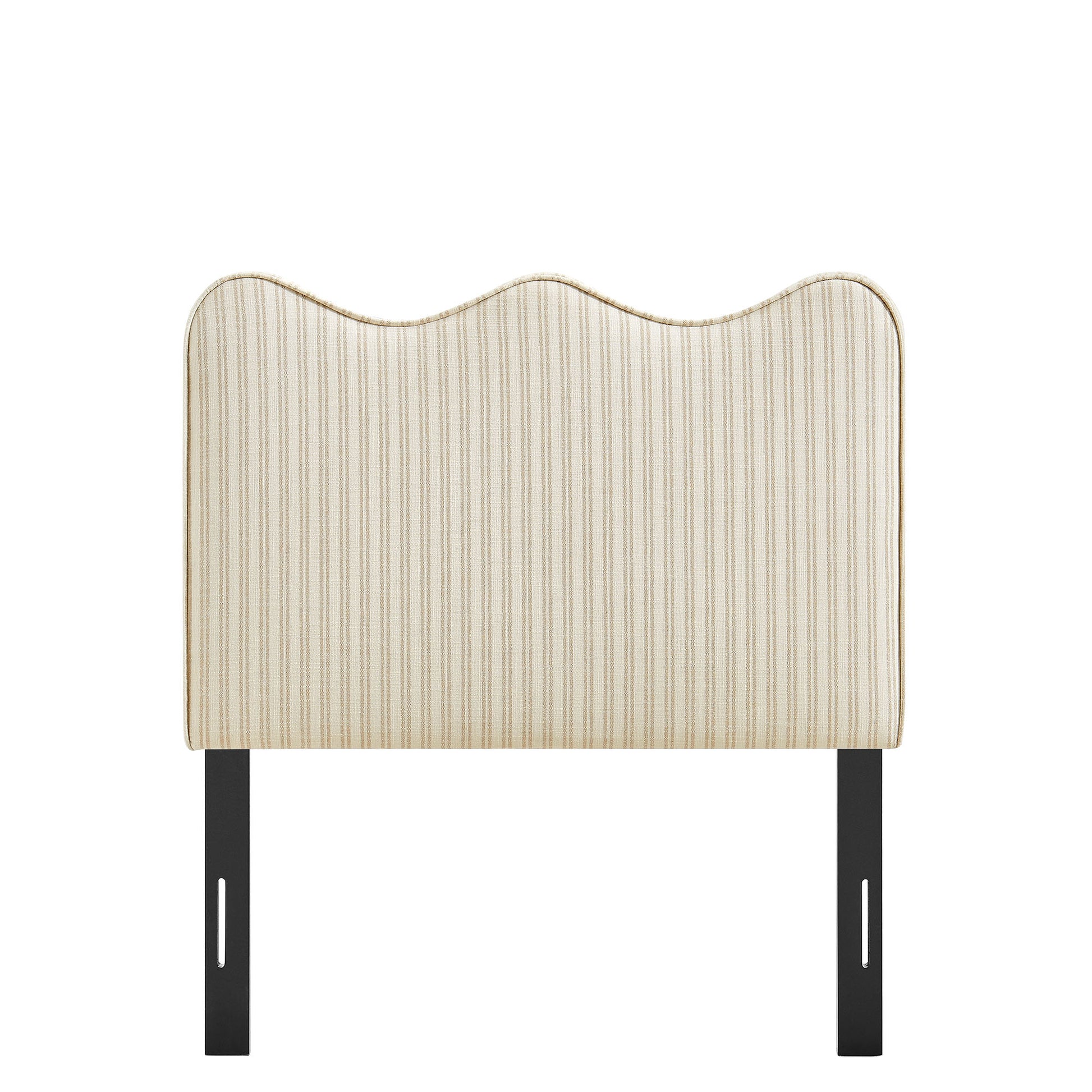 Athena Striped Fabric Upholstered Twin Size Headboard