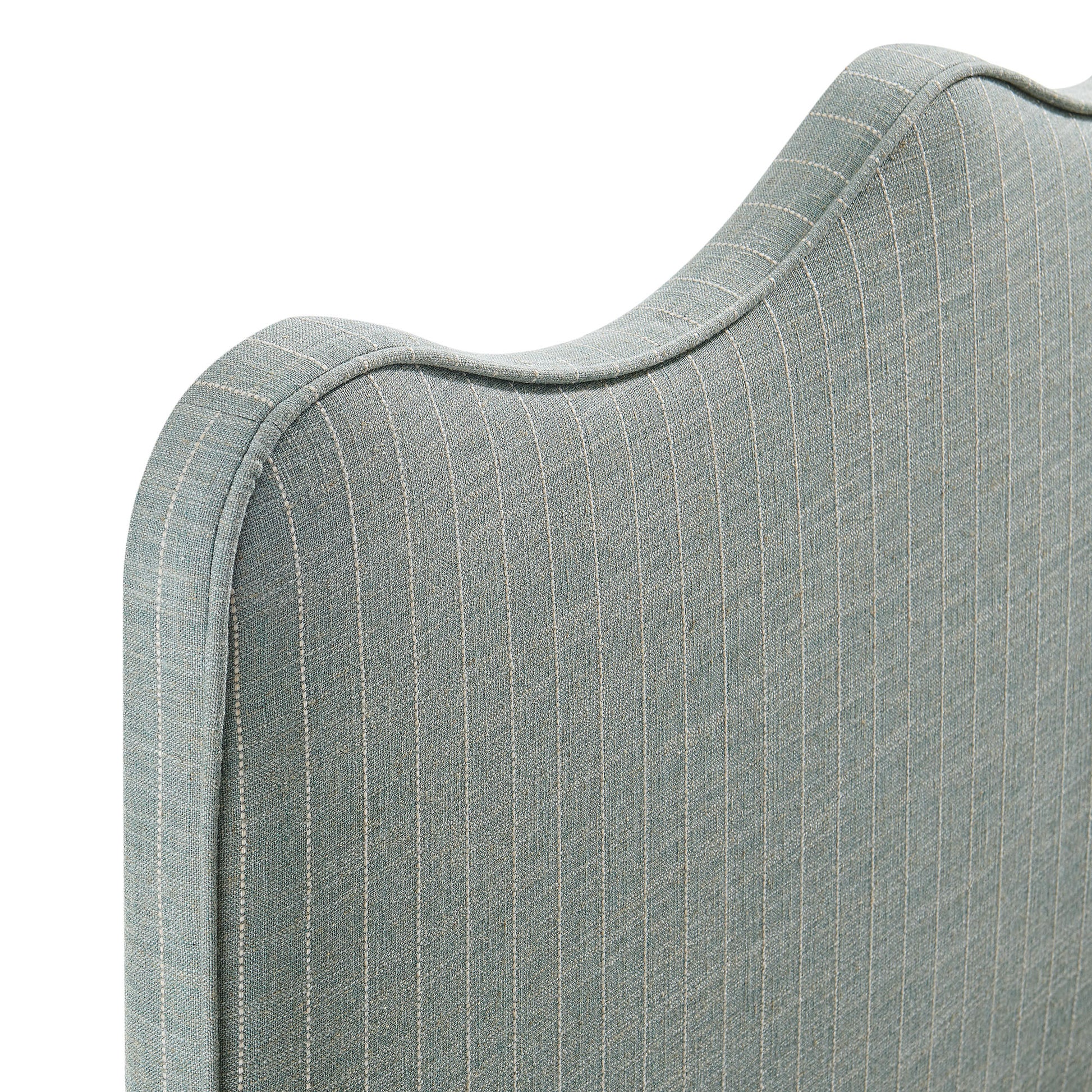 Athena Striped Fabric Upholstered Twin Size Headboard