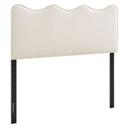 Athena Stain-Resistant Performance Velvet Full Size Headboard - Alabaster