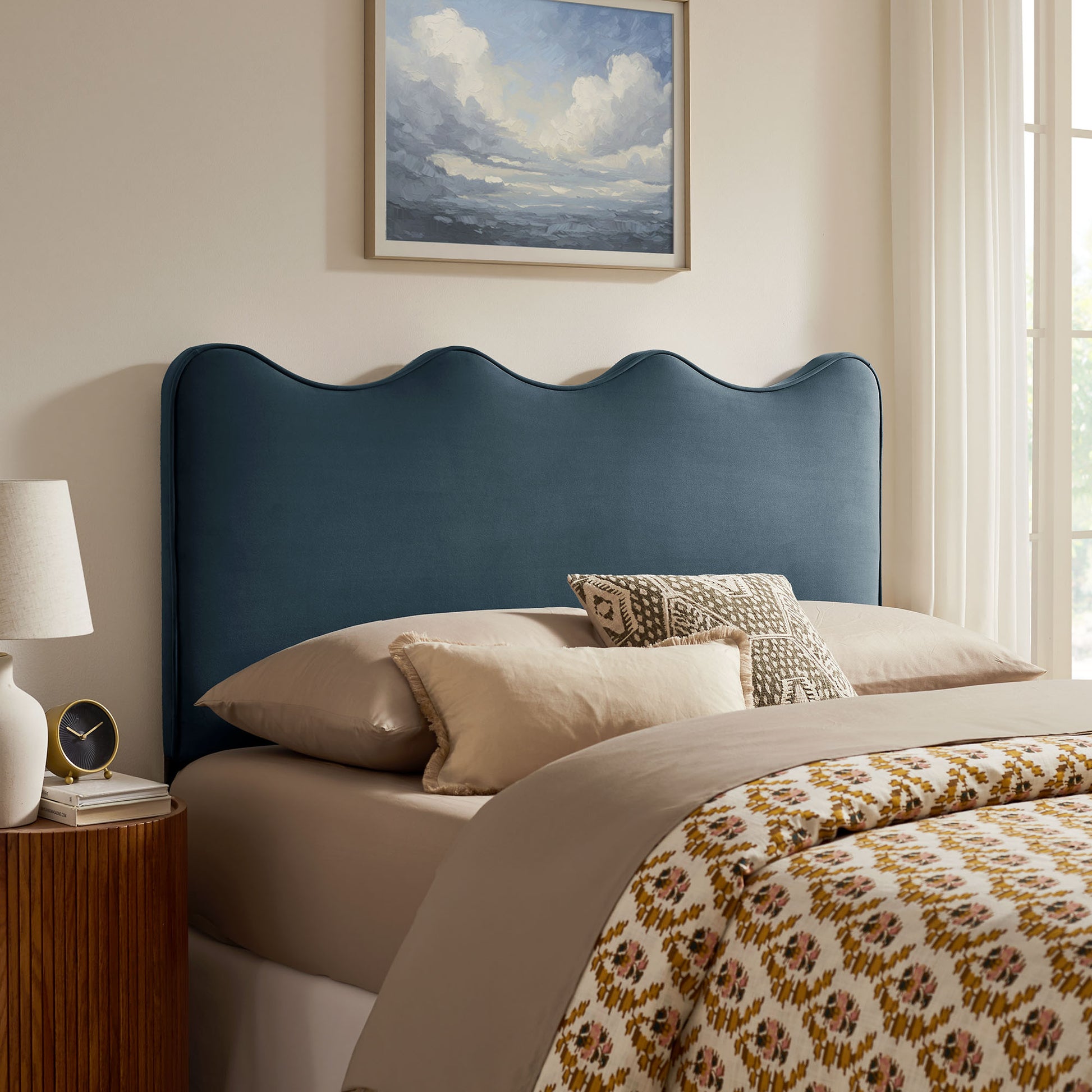 Athena Stain-Resistant Performance Velvet Full Size Headboard