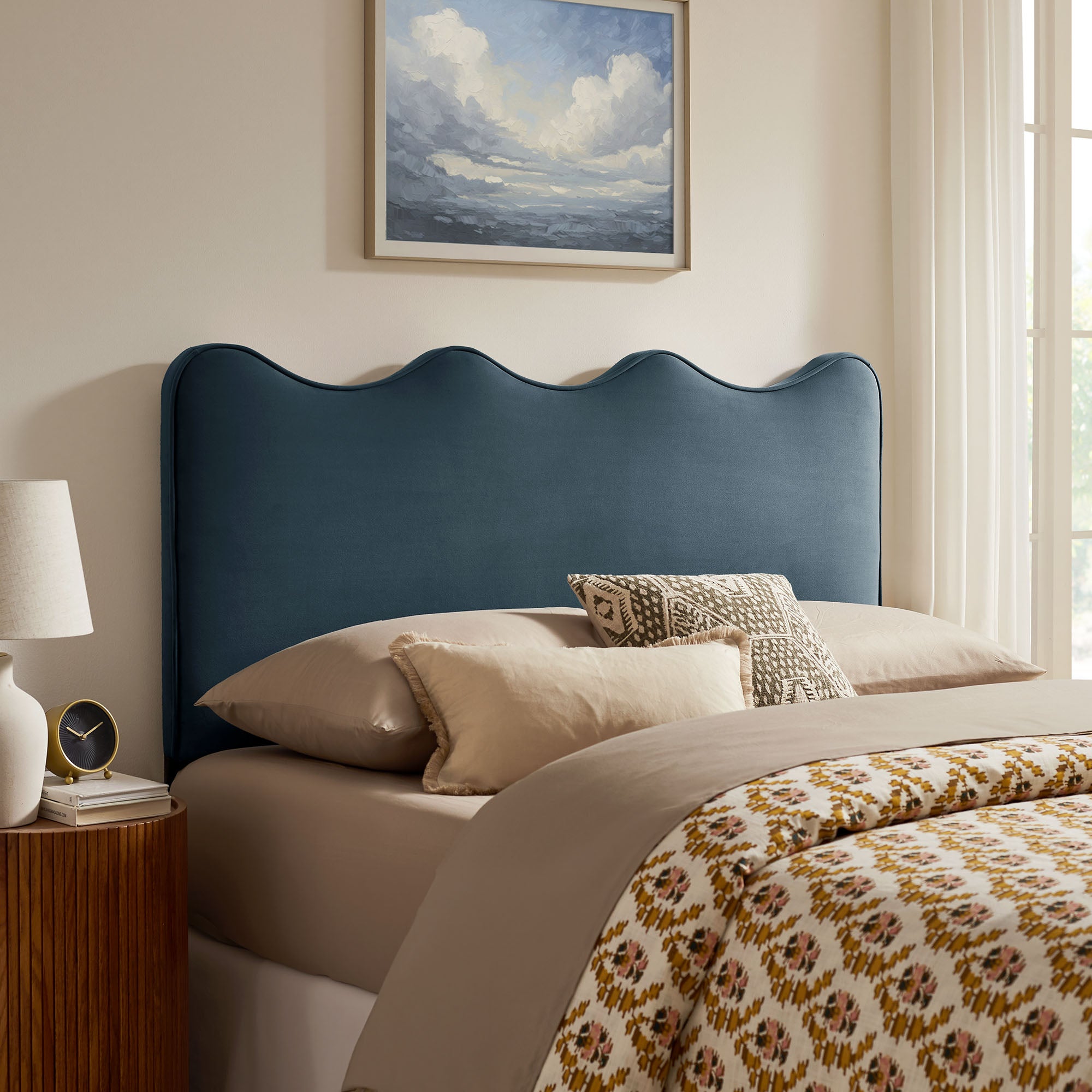 Athena Stain-Resistant Performance Velvet Full Size Headboard