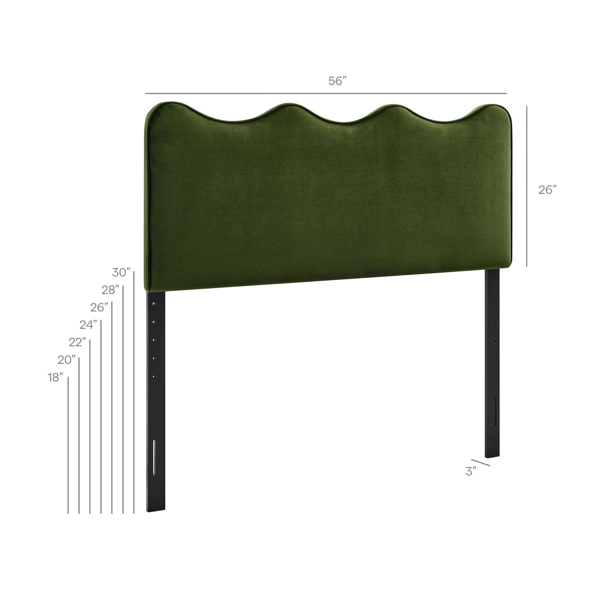 Athena Stain-Resistant Performance Velvet Full Size Headboard