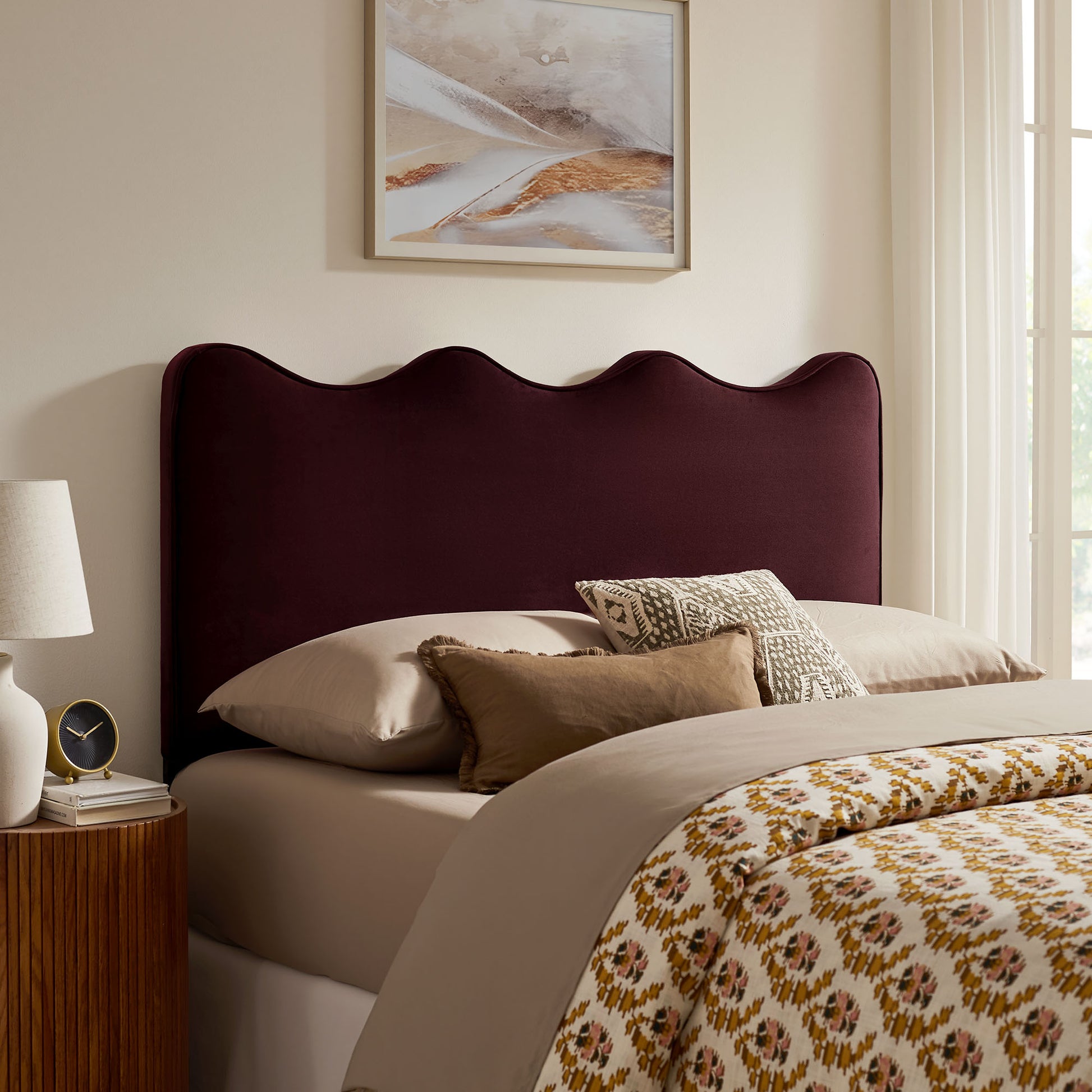 Athena Stain-Resistant Performance Velvet Full Size Headboard