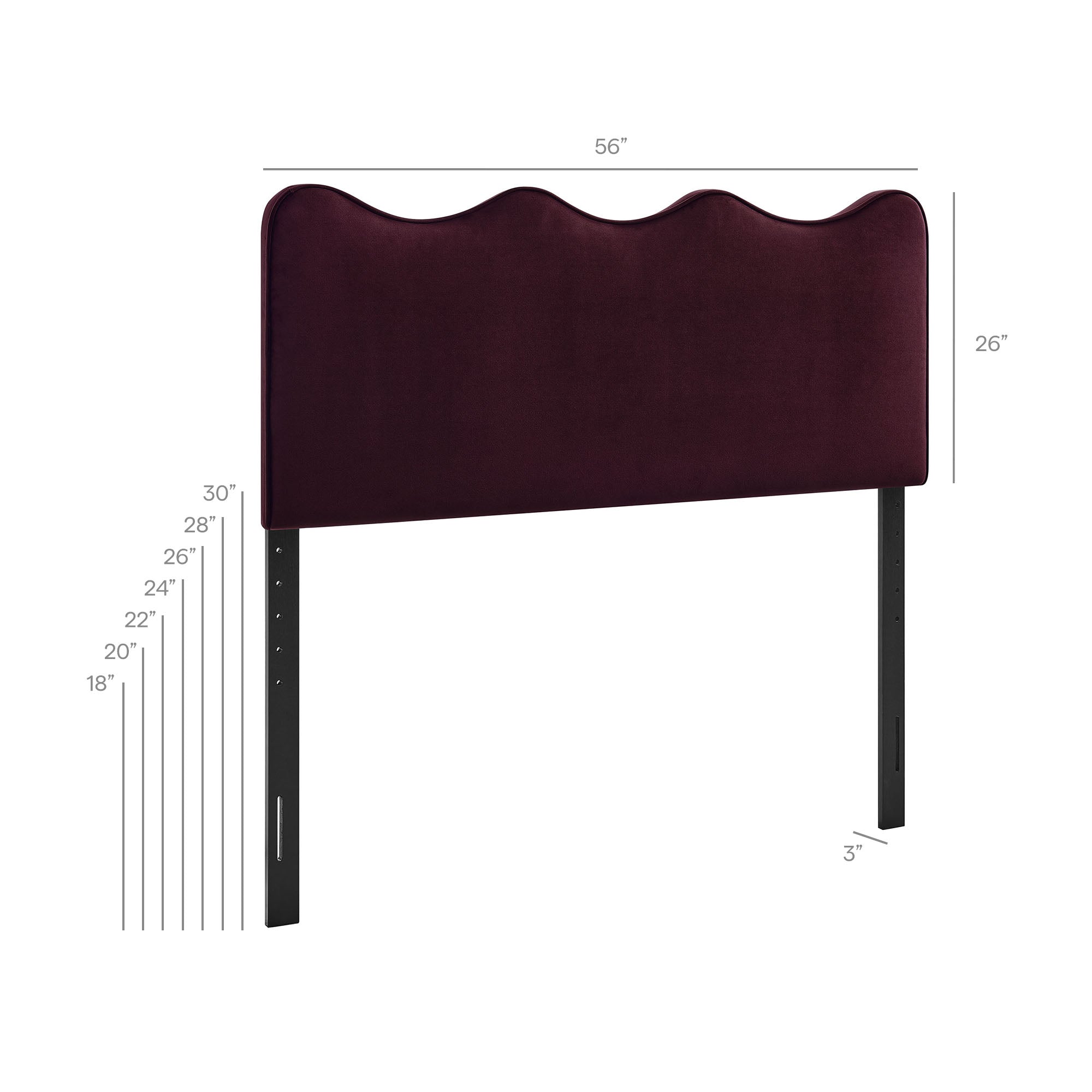 Athena Stain-Resistant Performance Velvet Full Size Headboard