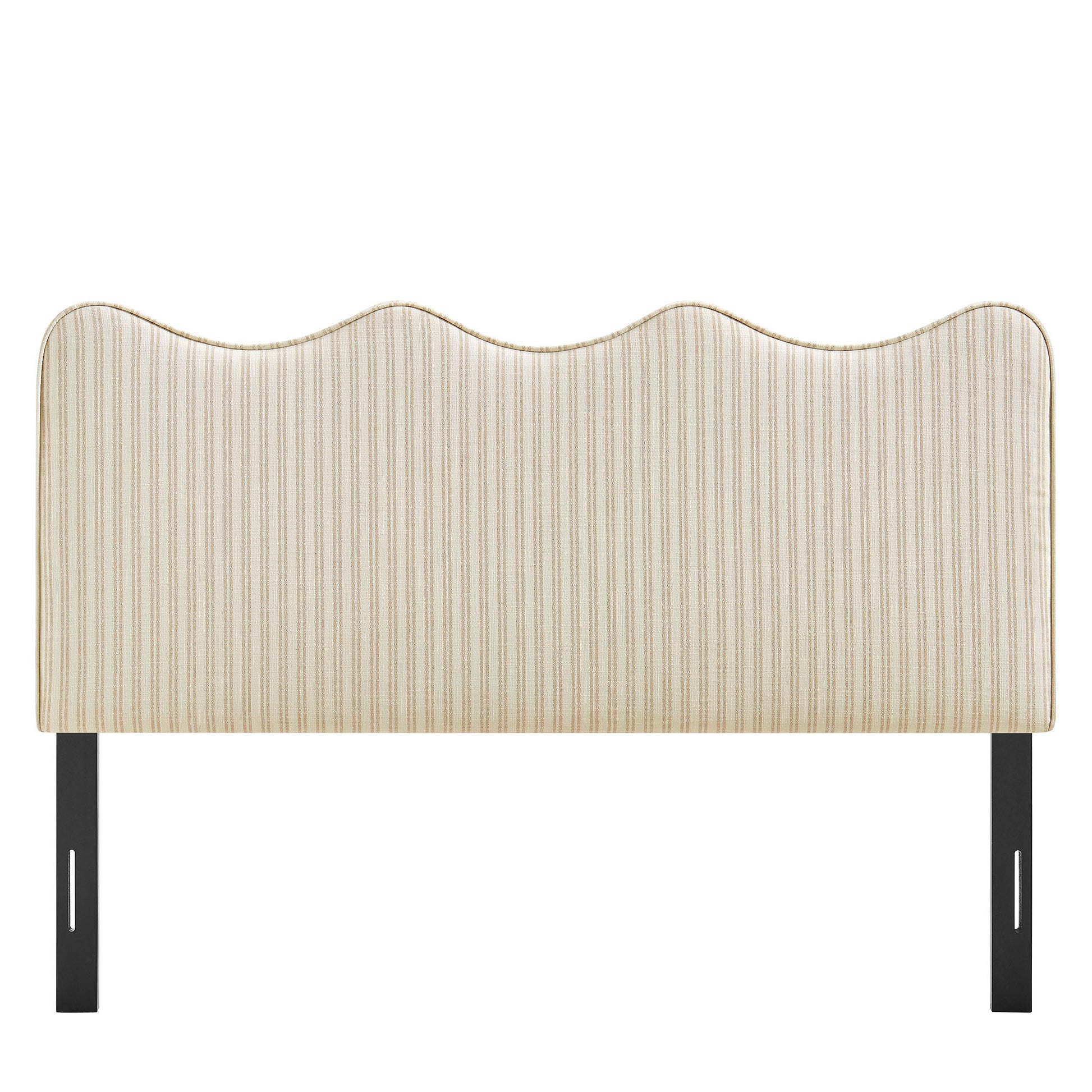 Athena Striped Fabric Upholstered Full Size Headboard