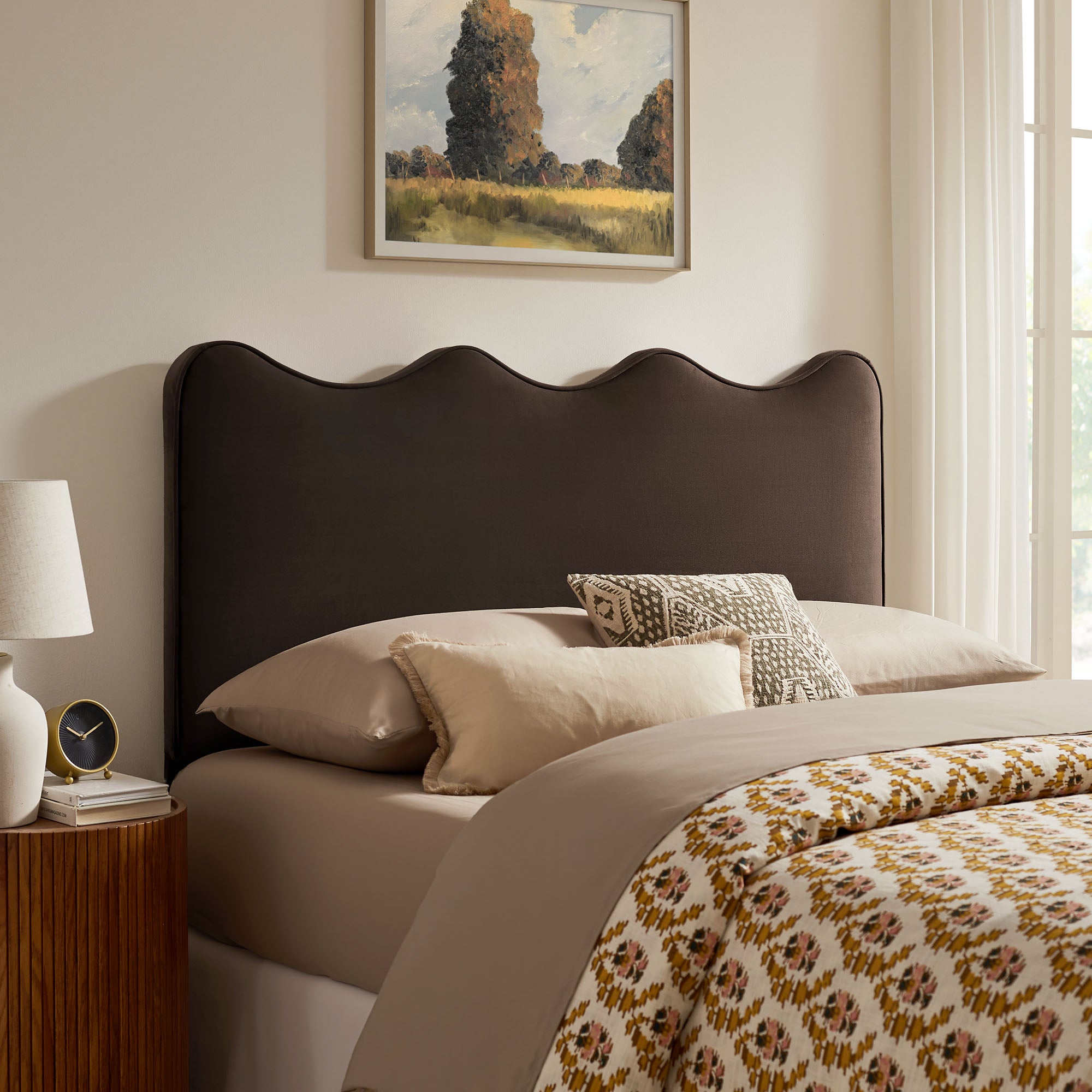 Athena Stain-Resistant Performance Velvet Queen Size Headboard