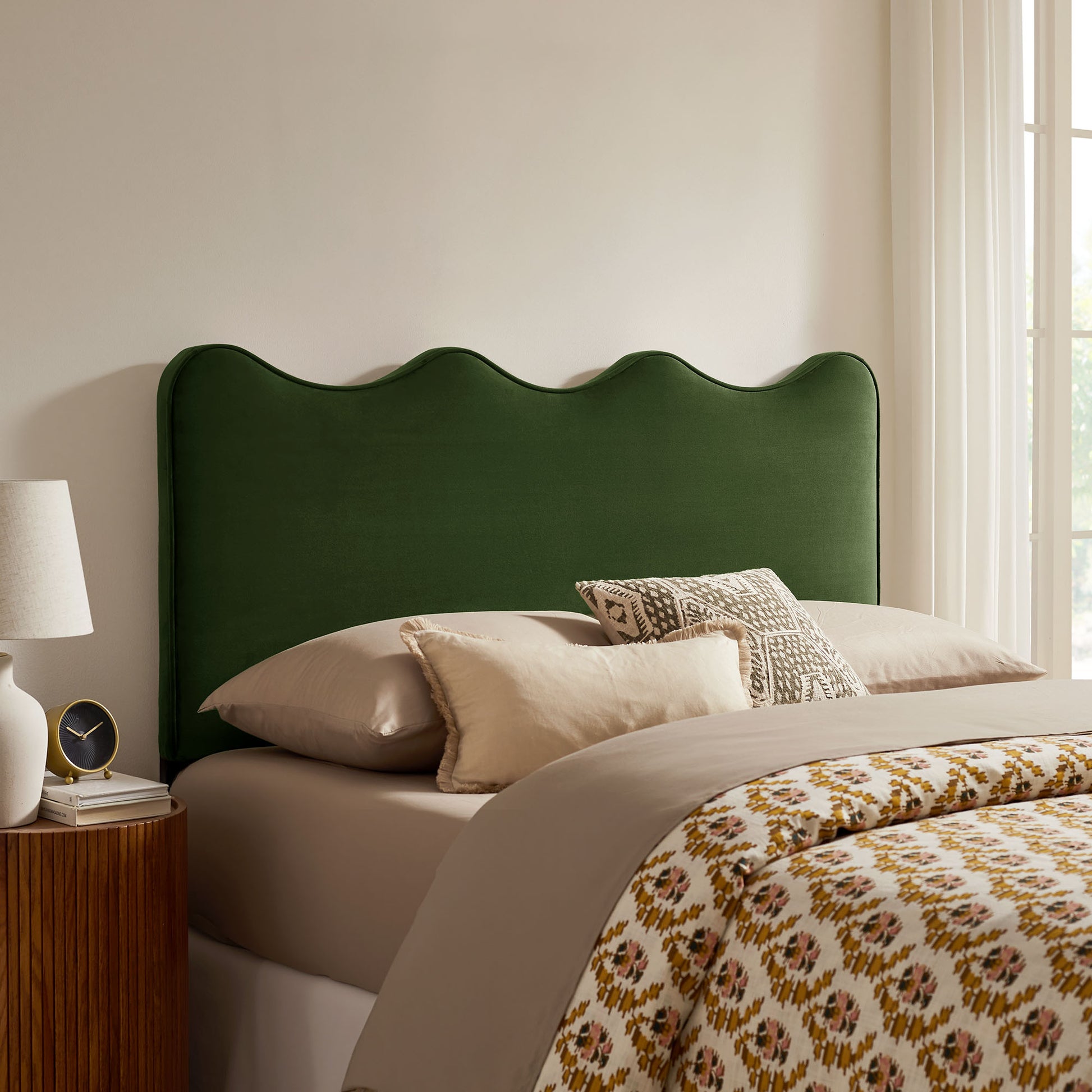 Athena Stain-Resistant Performance Velvet Queen Size Headboard