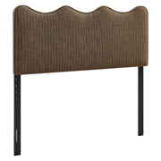 Athena Striped Fabric Upholstered Headboard - Oatmeal Stripe