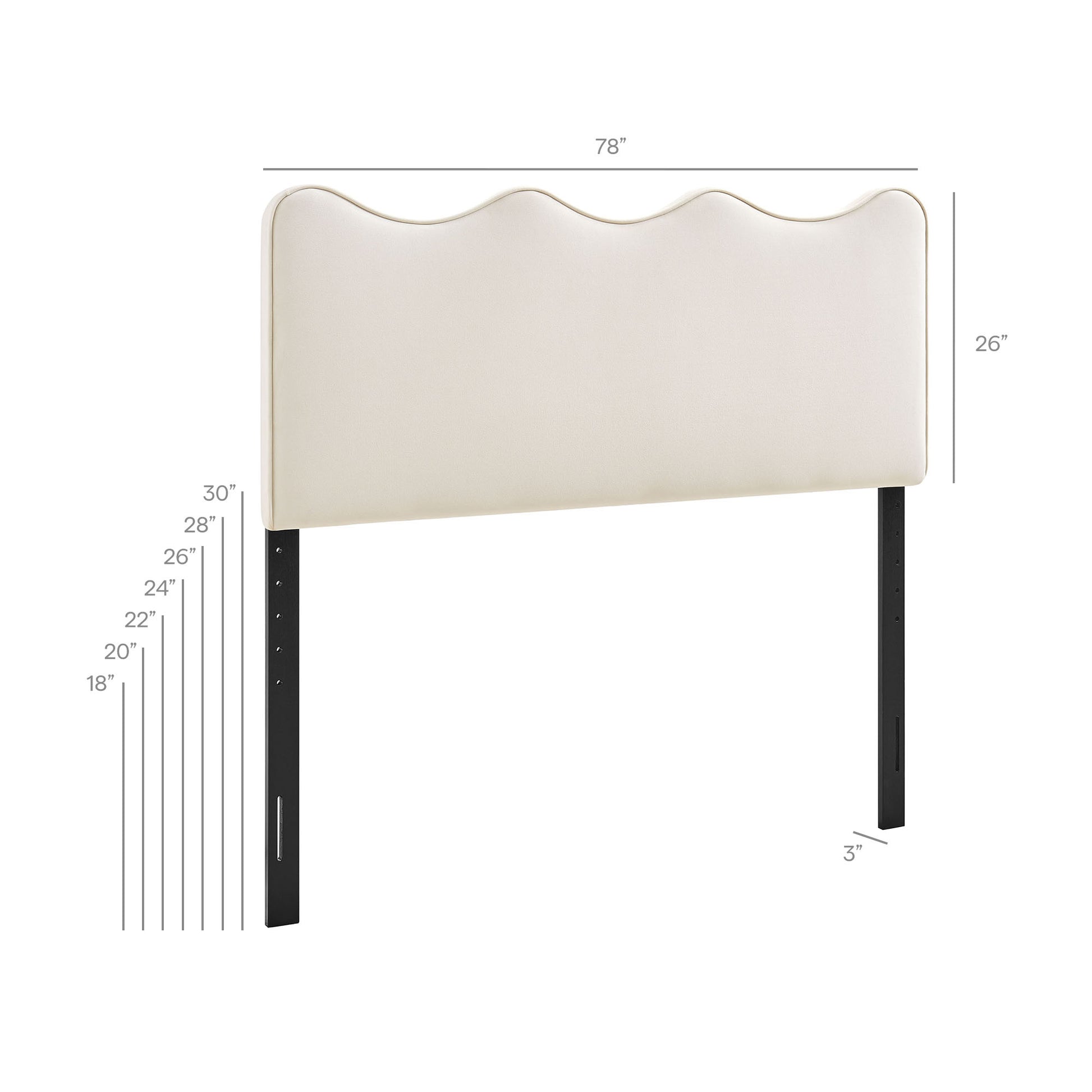 Athena Stain-Resistant Performance Velvet King Size Headboard - Cadet Blue