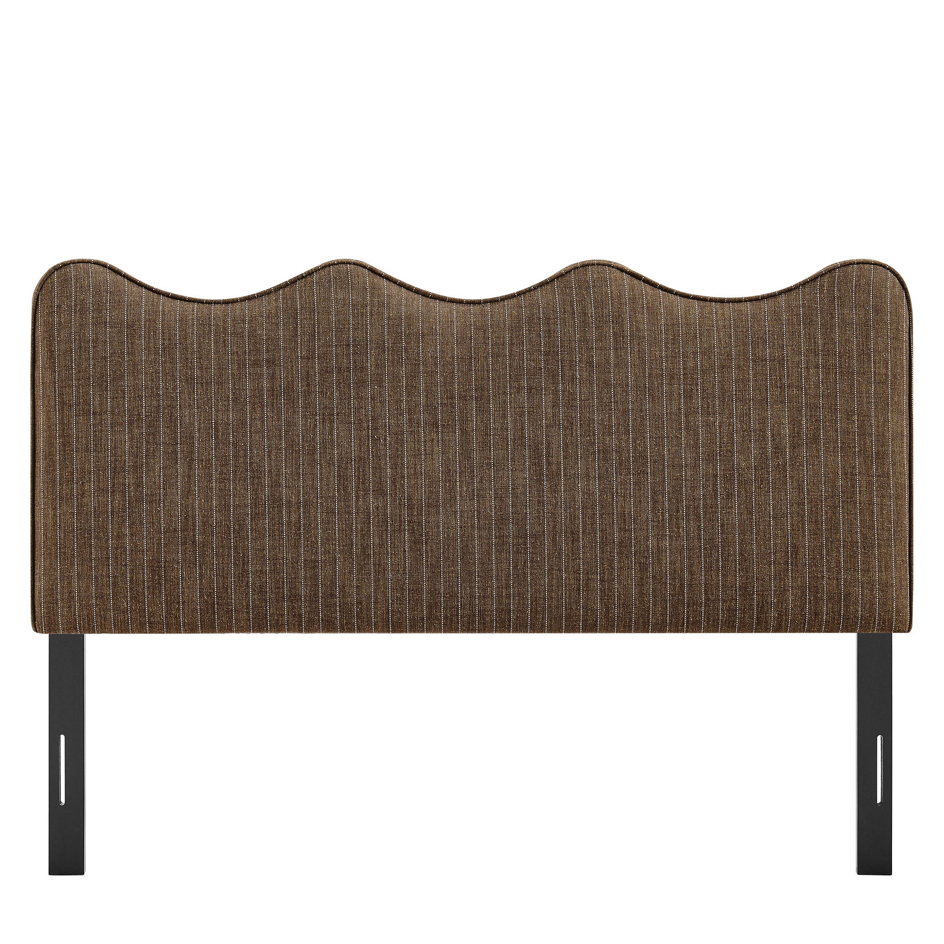 Athena Striped Fabric Upholstered King Size Headboard