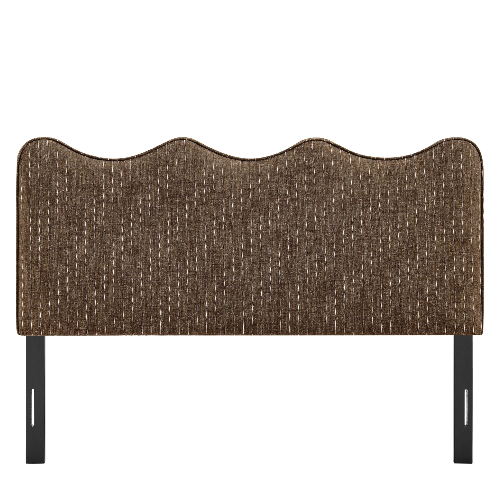 Athena Striped Fabric Upholstered King Size Headboard