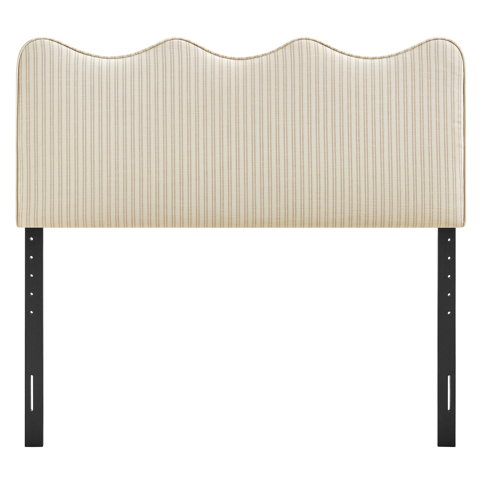 Athena Striped Fabric Upholstered King Size Headboard