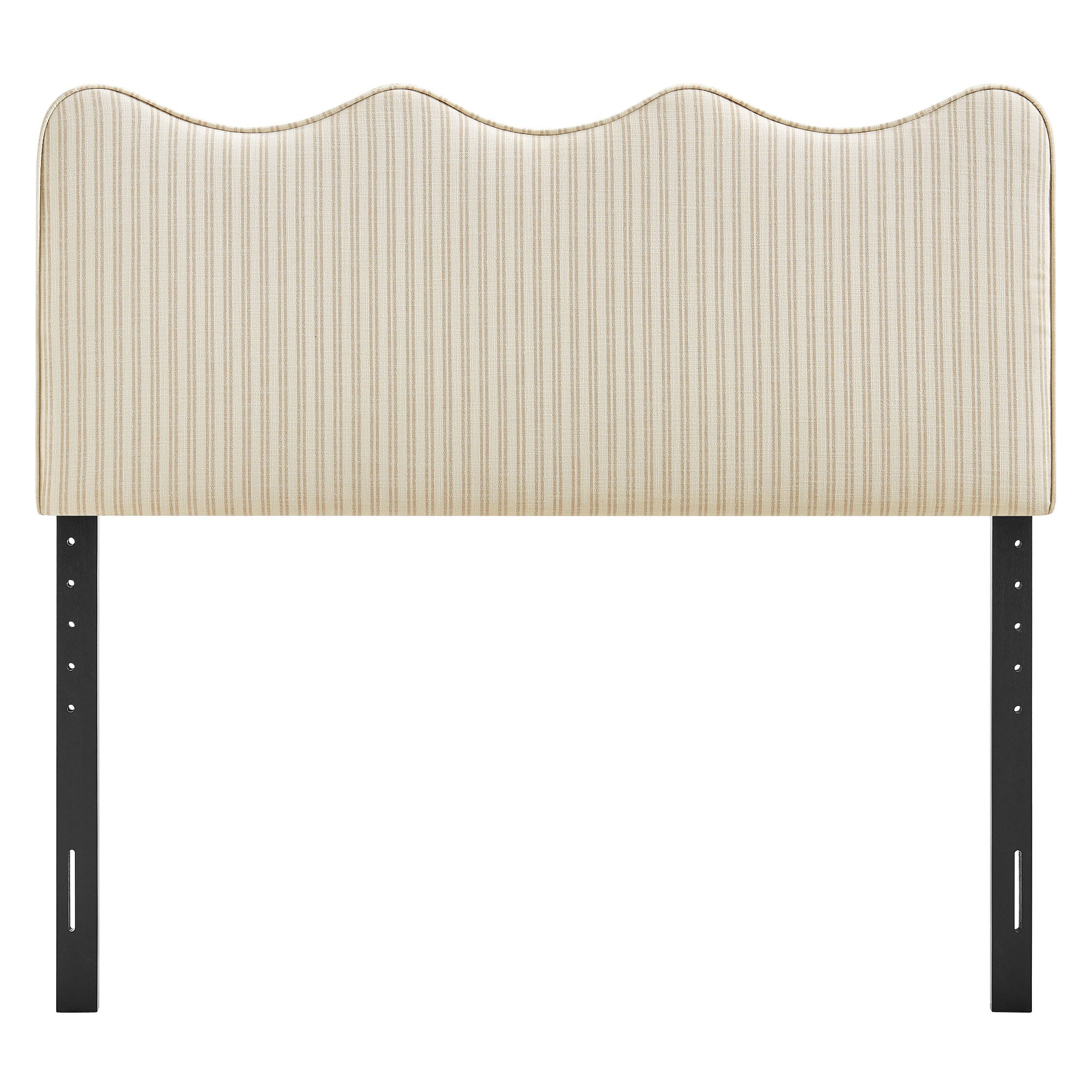 Athena Striped Fabric Upholstered King Size Headboard