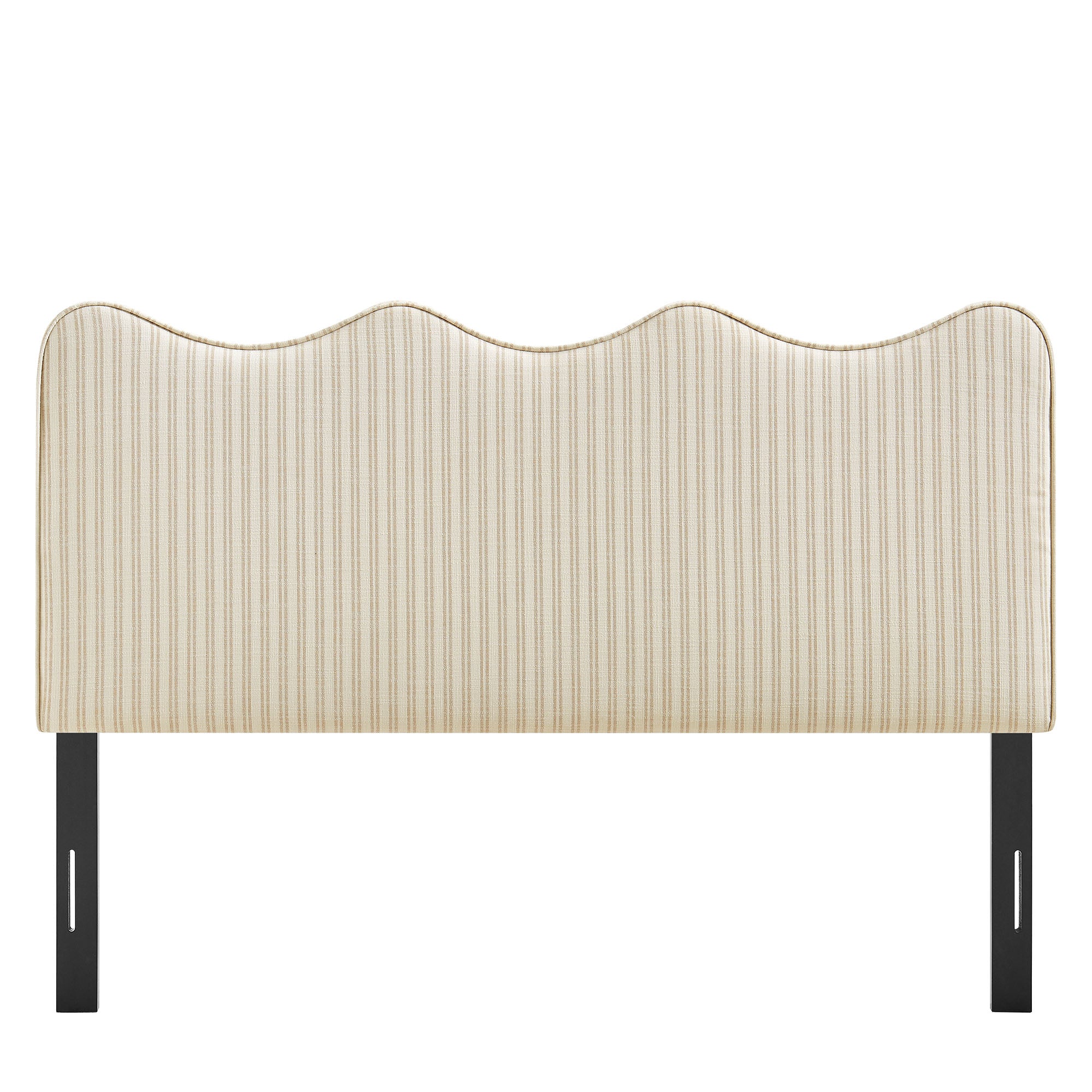 Athena Striped Fabric Upholstered King Size Headboard