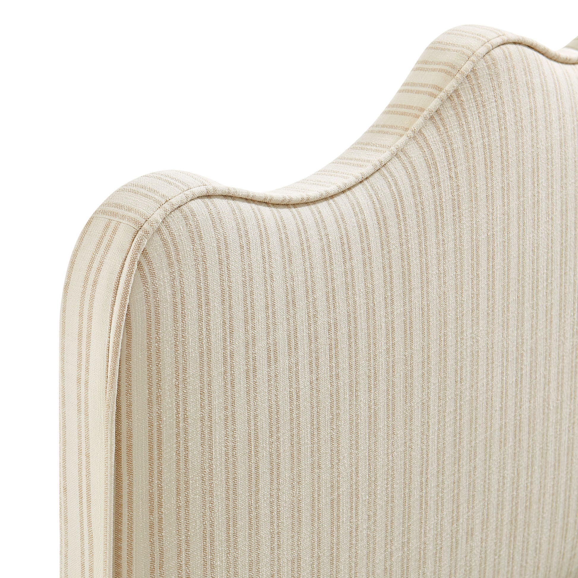 Athena Striped Fabric Upholstered King Size Headboard